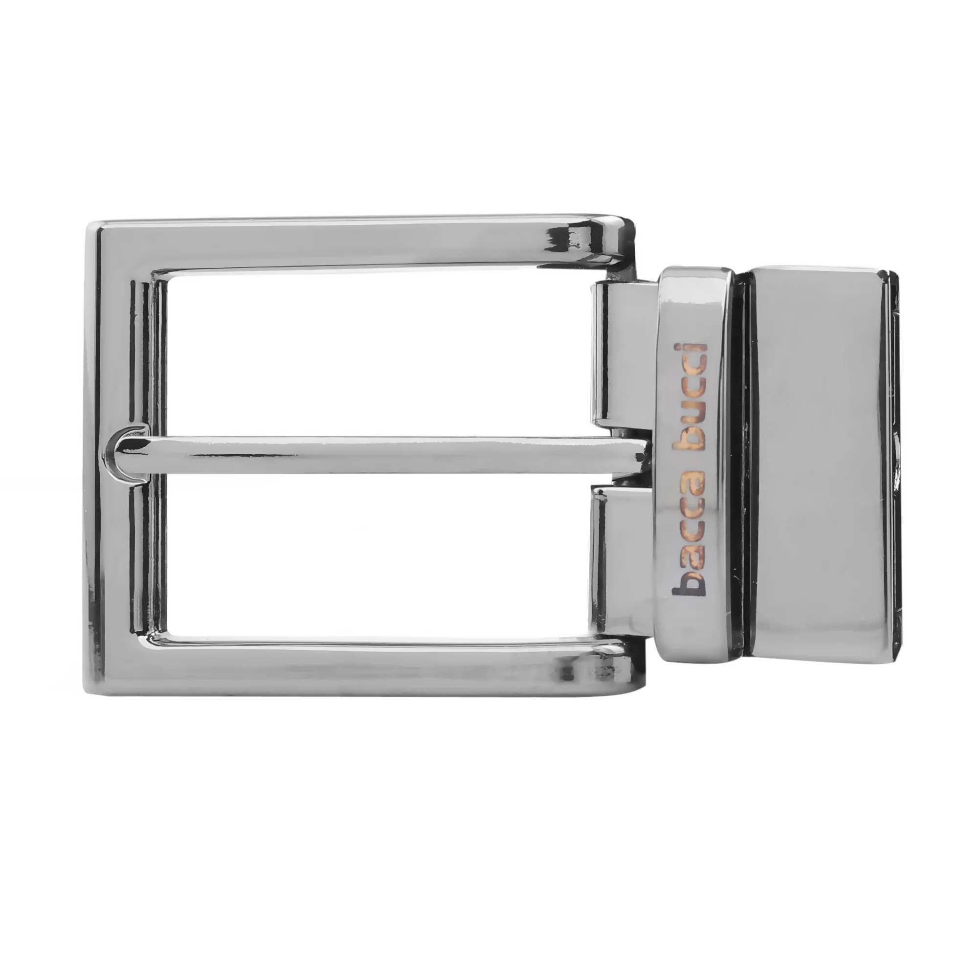 Bacca Bucci 35  MM Nickle  Free Reversible-Clamp Belt-Buckle with Branding (Buckle only) - Image 4