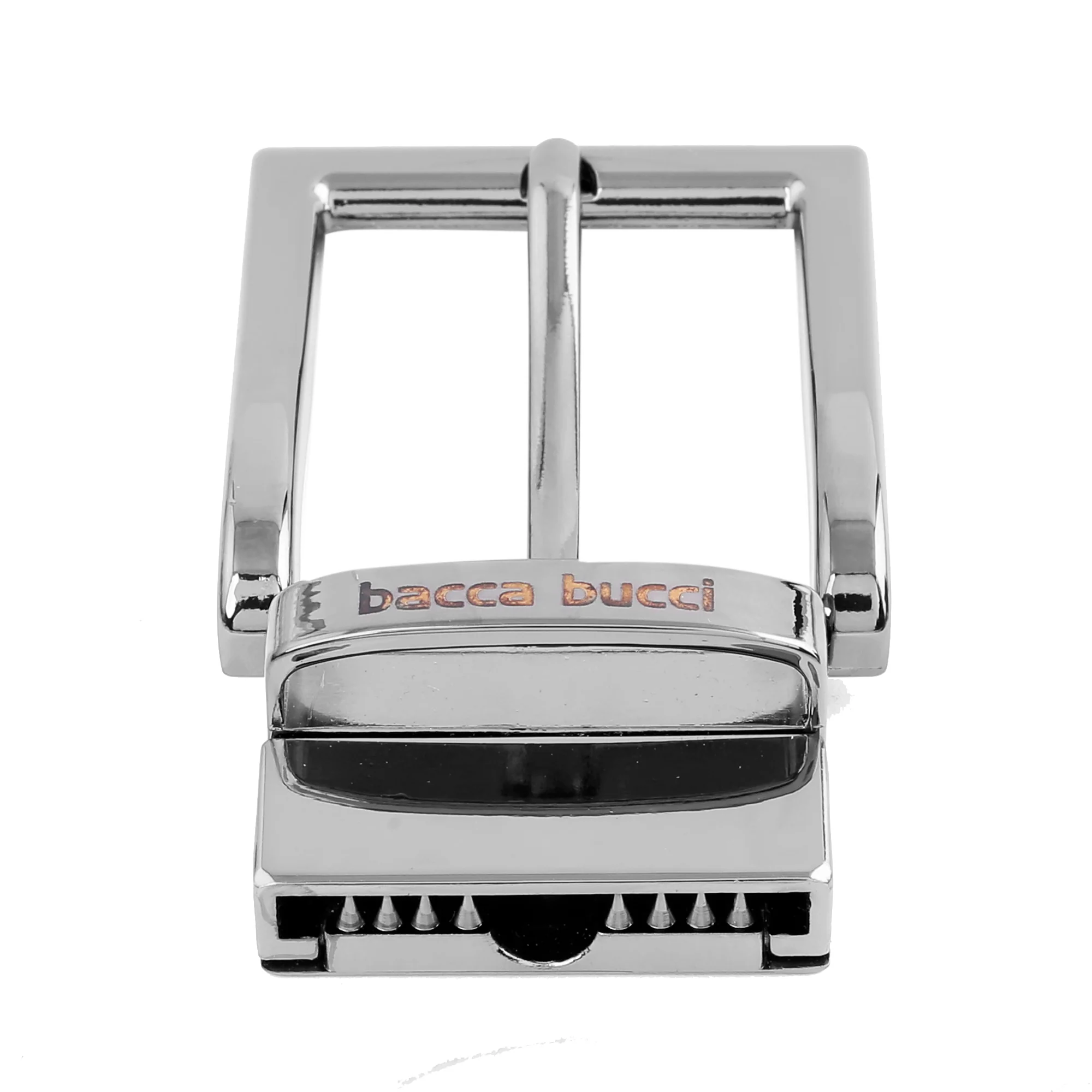 Bacca Bucci 35  MM Nickle  Free Reversible-Clamp Belt-Buckle with Branding (Buckle only) - Image 6