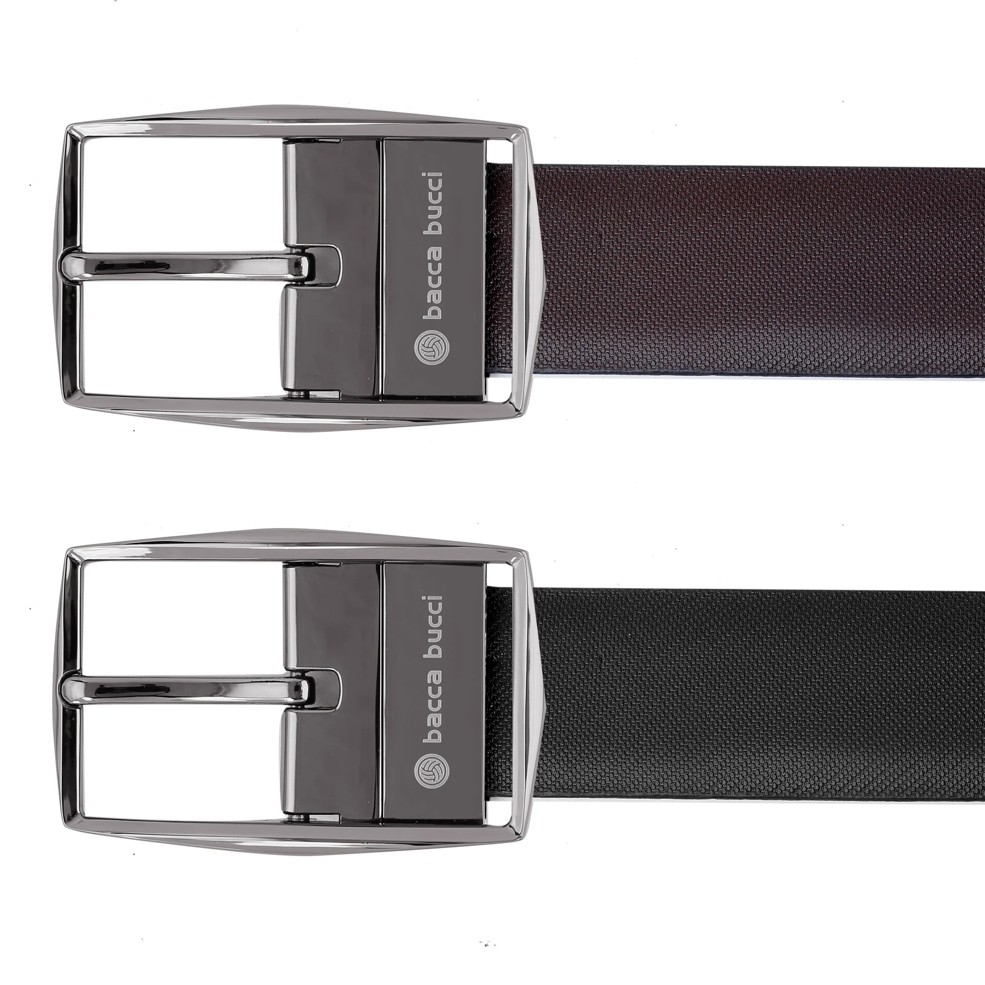 Bacca Bucci 35 MM Nickle-free Reversible Clamp Belt Buckle with Branding - Image 2