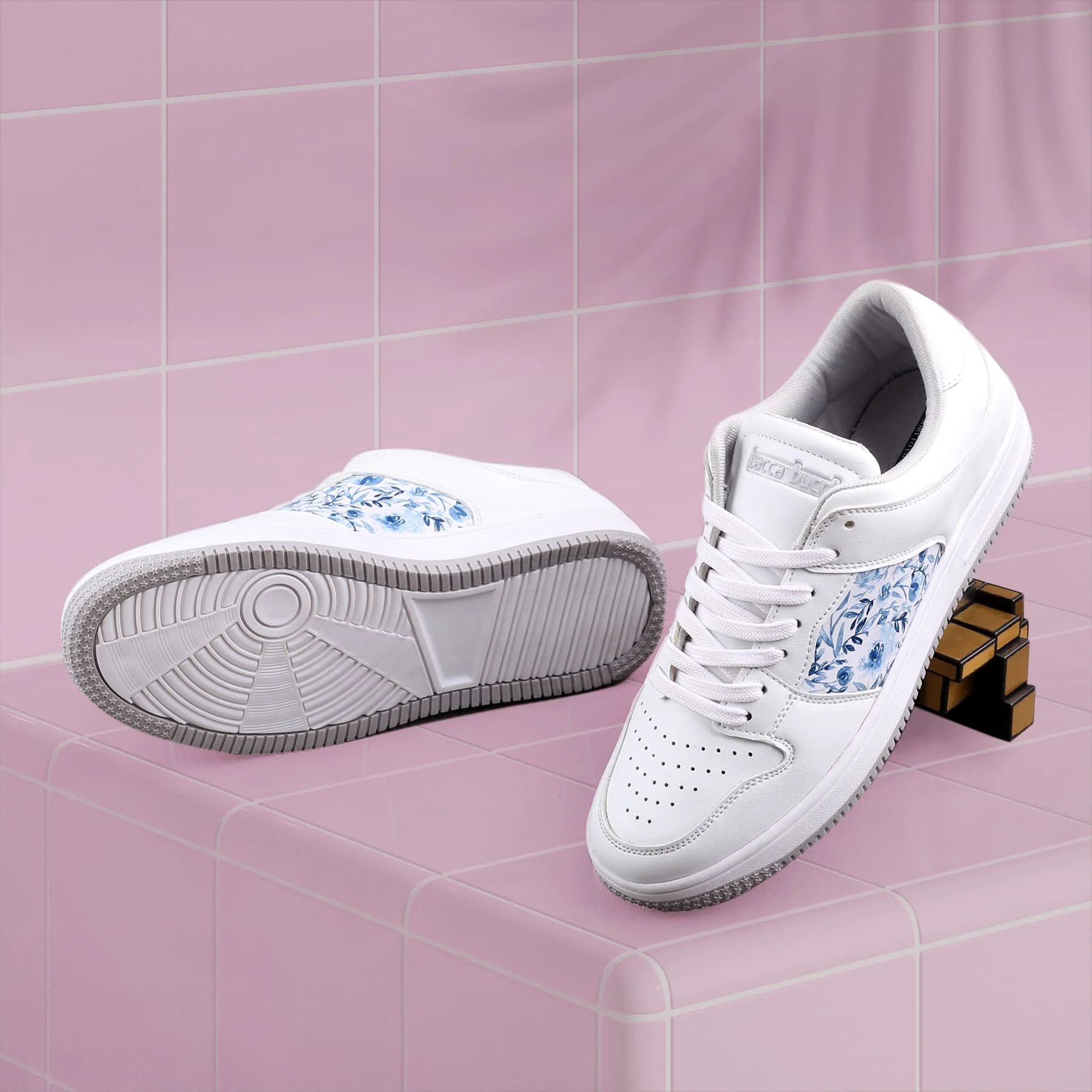 Bacca Bucci BLISS Low Top Flat Sole Fashion Women's Sneakers with Digital Prints - Image 4
