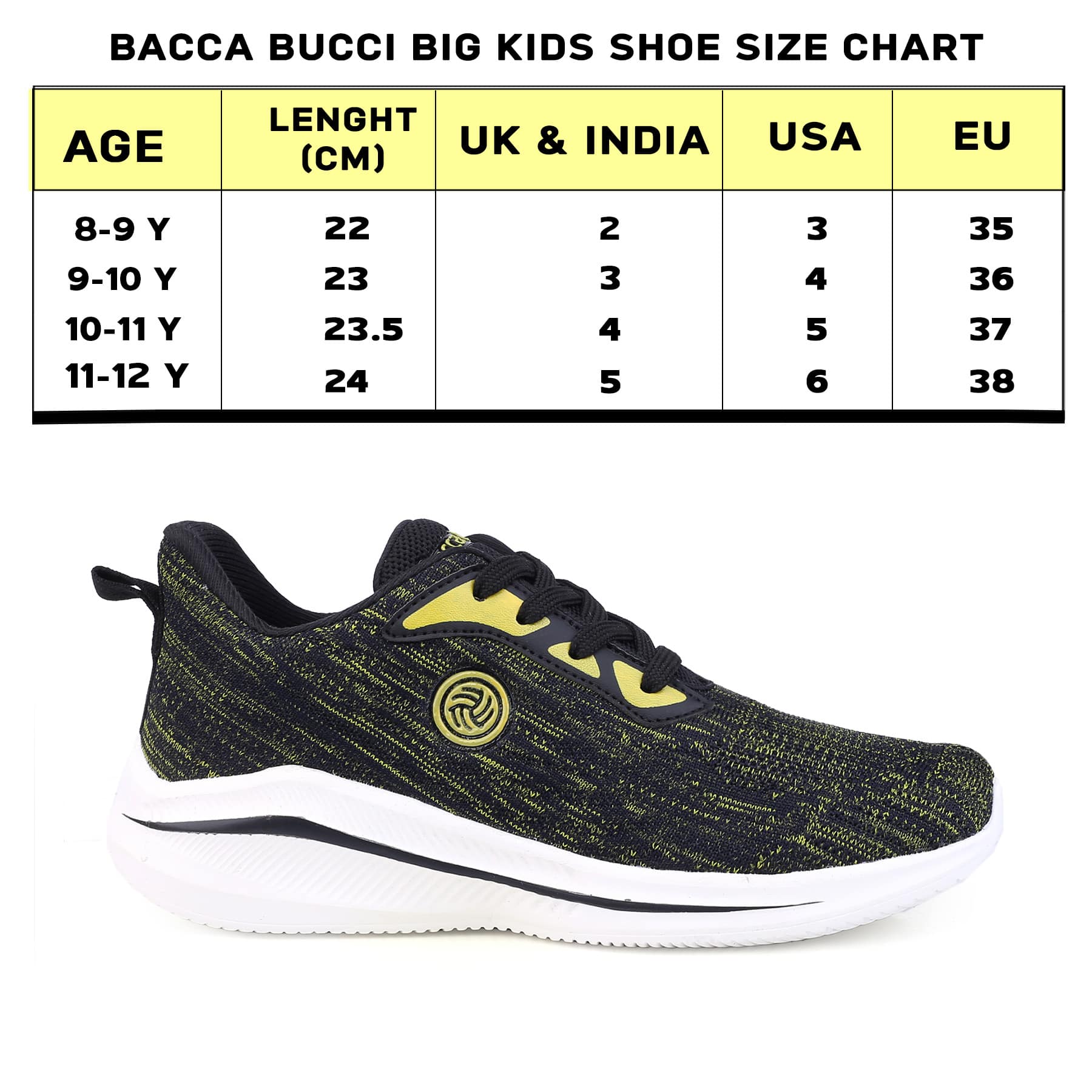 Bacca Bucci Boys or Girls Essential Knit Running Sports Shoe (Age: 8 year to 12 years) - Image 20