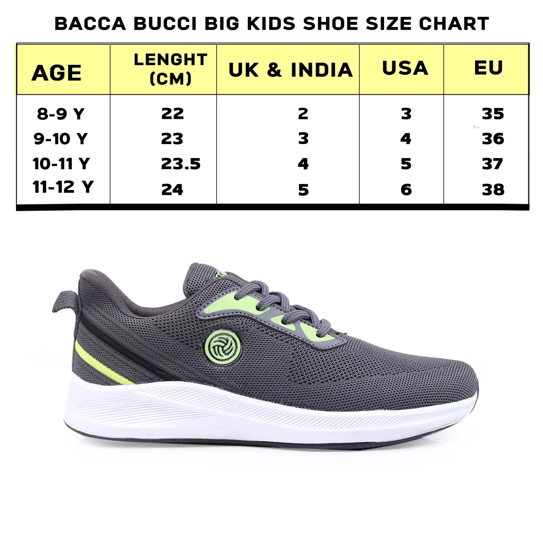 Bacca Bucci Boys or Girls Essential Knit Running Sports Shoe (Age: 8 year to 12 years) - Image 11