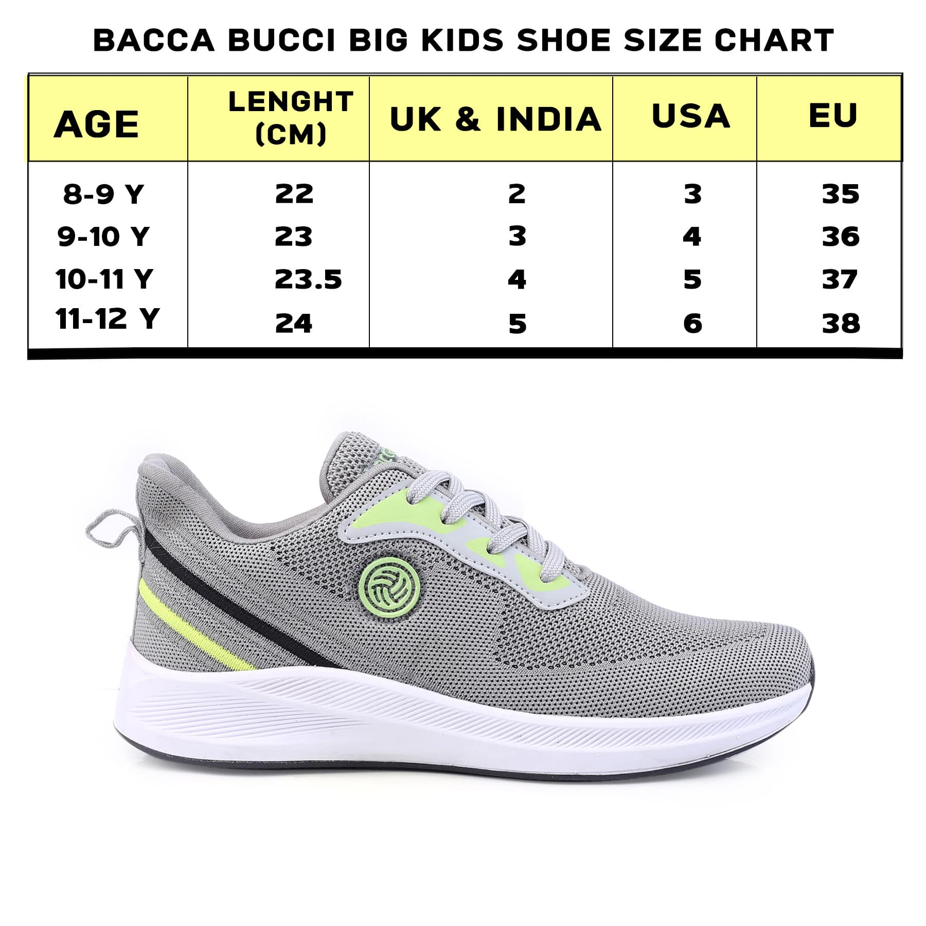 Bacca Bucci Boys or Girls Essential Knit Running Sports Shoe (Age: 8 year to 12 years) - Image 5
