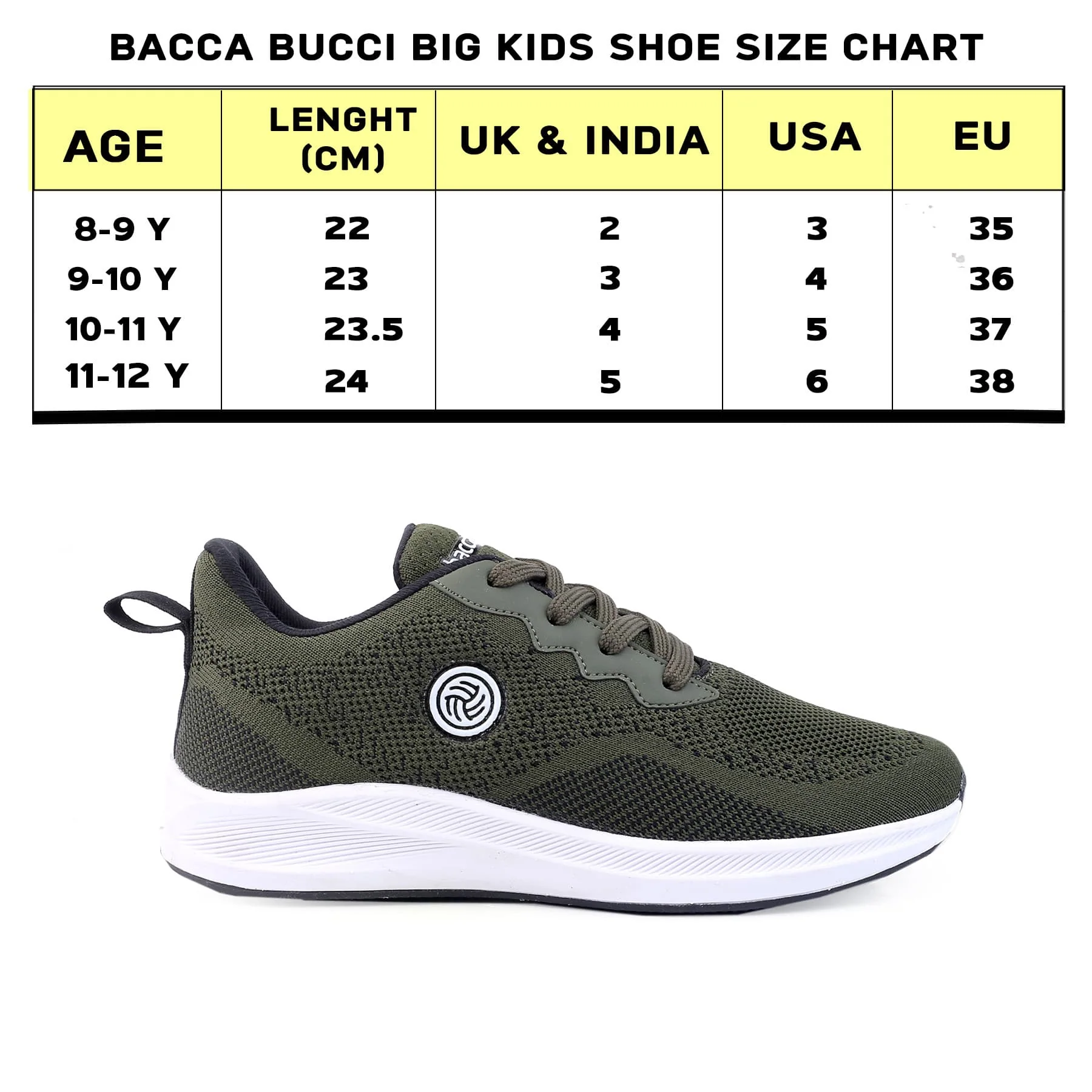 Bacca Bucci Boys or Girls Essential Knit Running Sports Shoe (Age: 8 year to 12 years) - Image 5