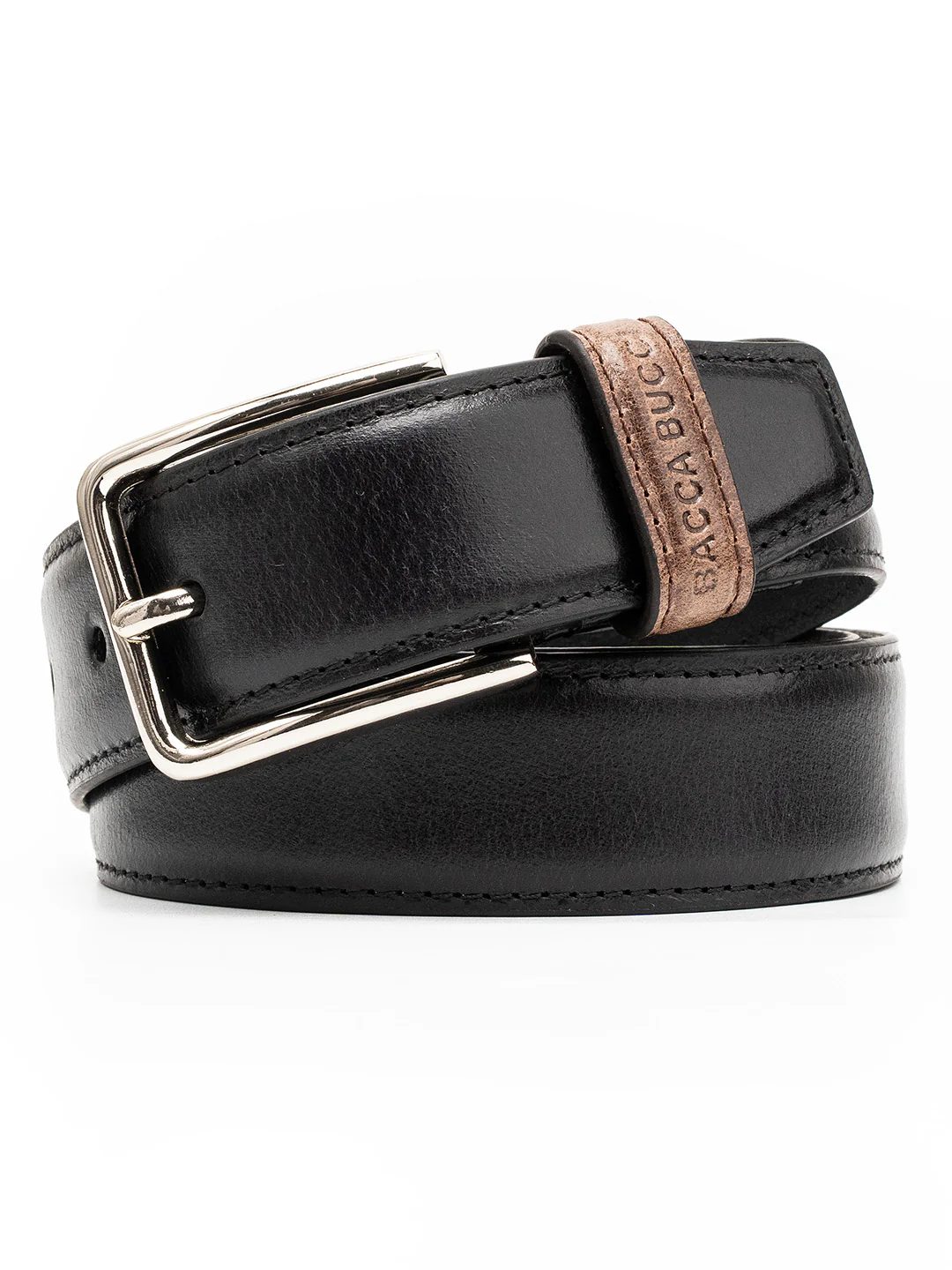 Bacca Bucci Classic Leather Belt with Metal Buckle - Image 6