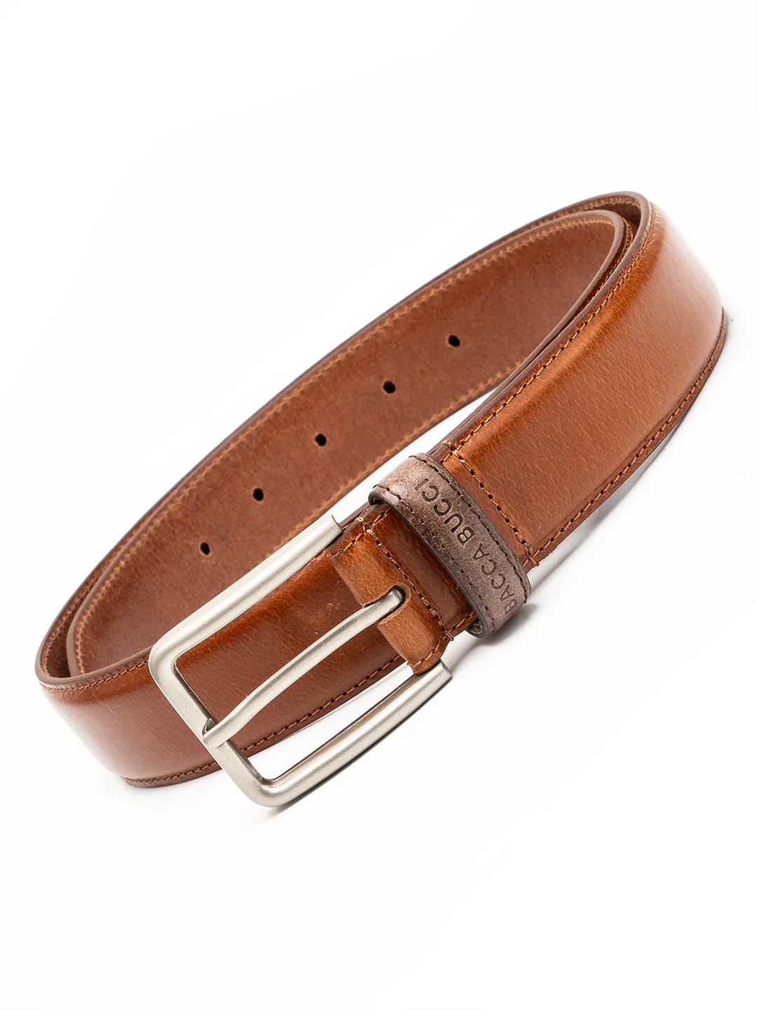 Bacca Bucci Classic Leather Belt with Metal Buckle - Image 4