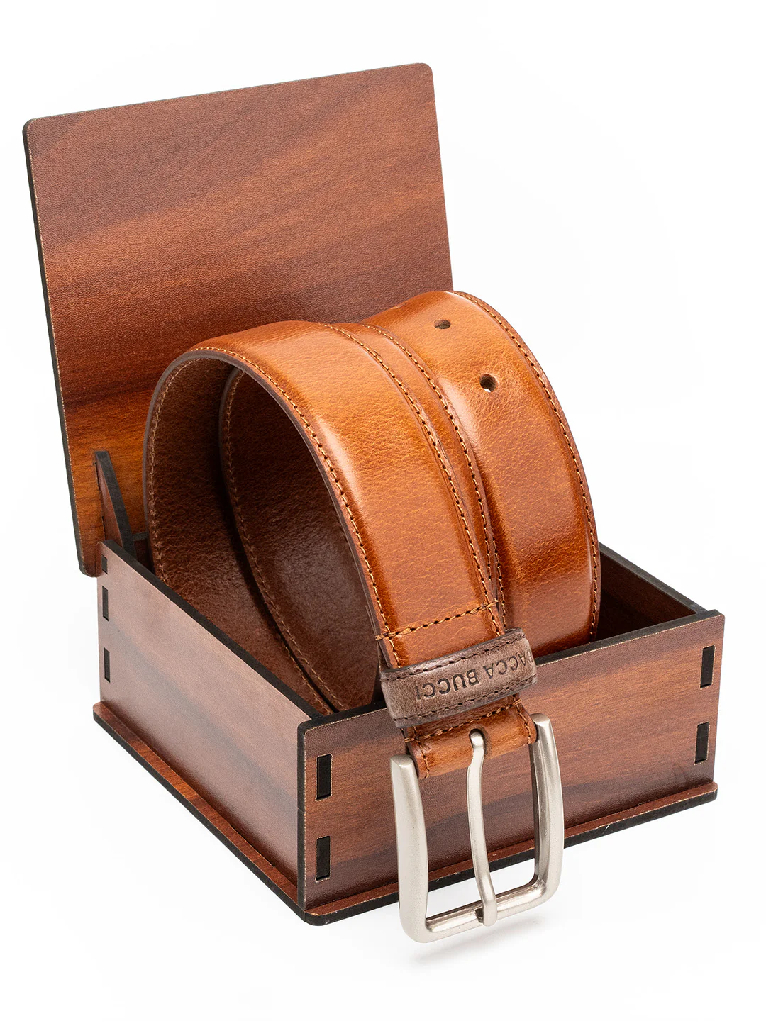 Bacca Bucci Classic Leather Belt with Metal Buckle - Image 3