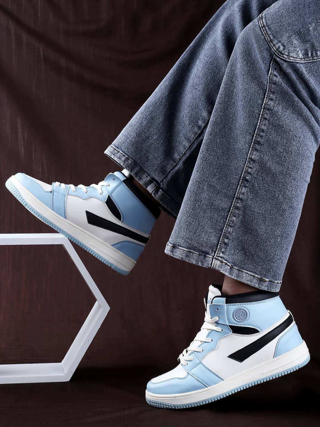 Bacca Bucci Femme High-Top Harmony Sneakers—Elegant Pastel Blue and Pink Women's Lace-Ups - Image 10