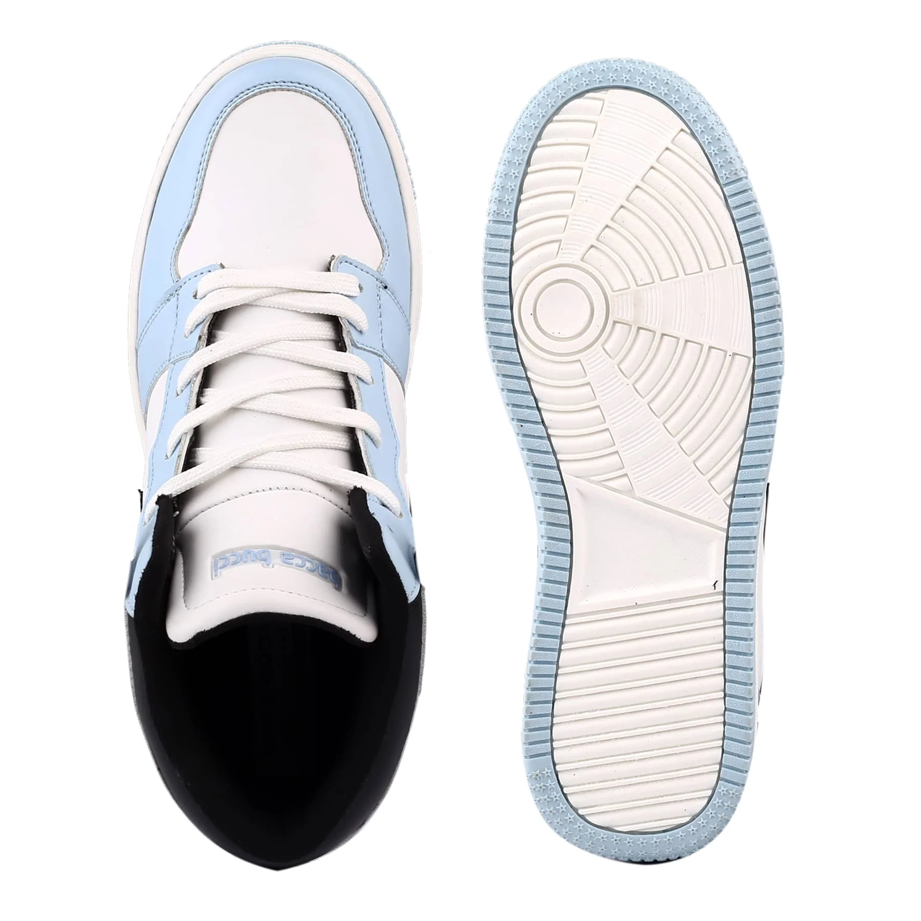 Bacca Bucci Femme High-Top Harmony Sneakers—Elegant Pastel Blue and Pink Women's Lace-Ups - Image 14