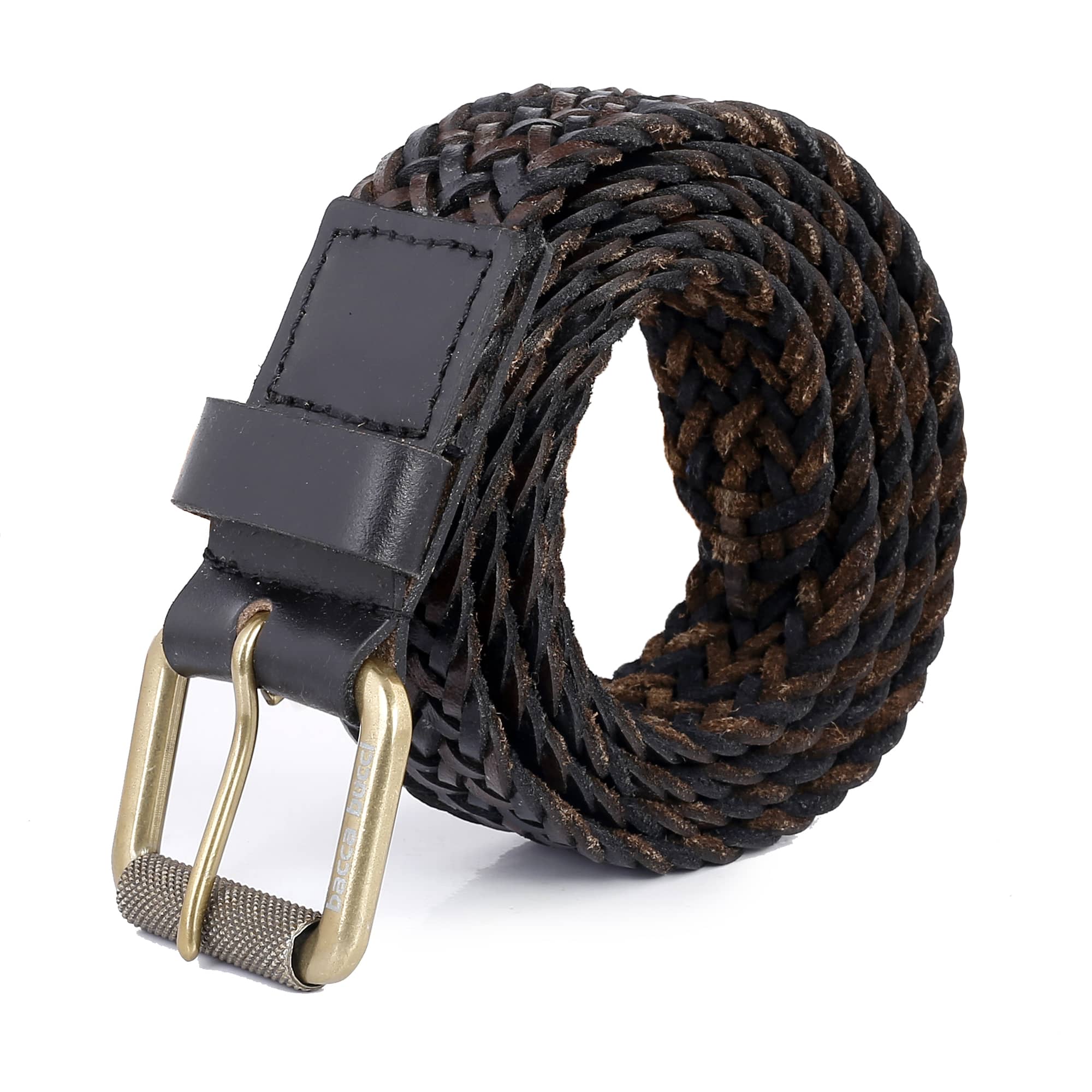 Bacca Bucci Genuine Handmade Braided Leather Belt with Roller Buckle for Men - Image 5