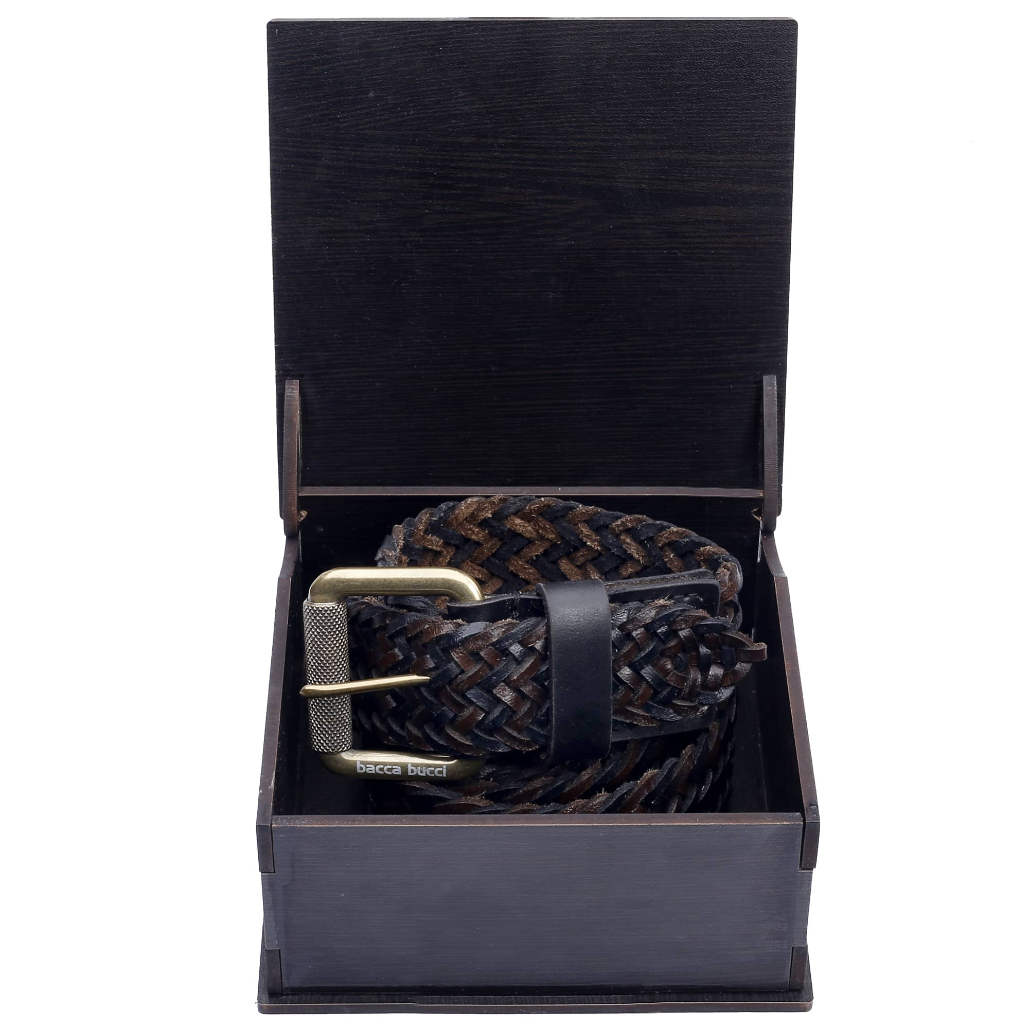Bacca Bucci Genuine Handmade Braided Leather Belt with Roller Buckle for Men - Image 8