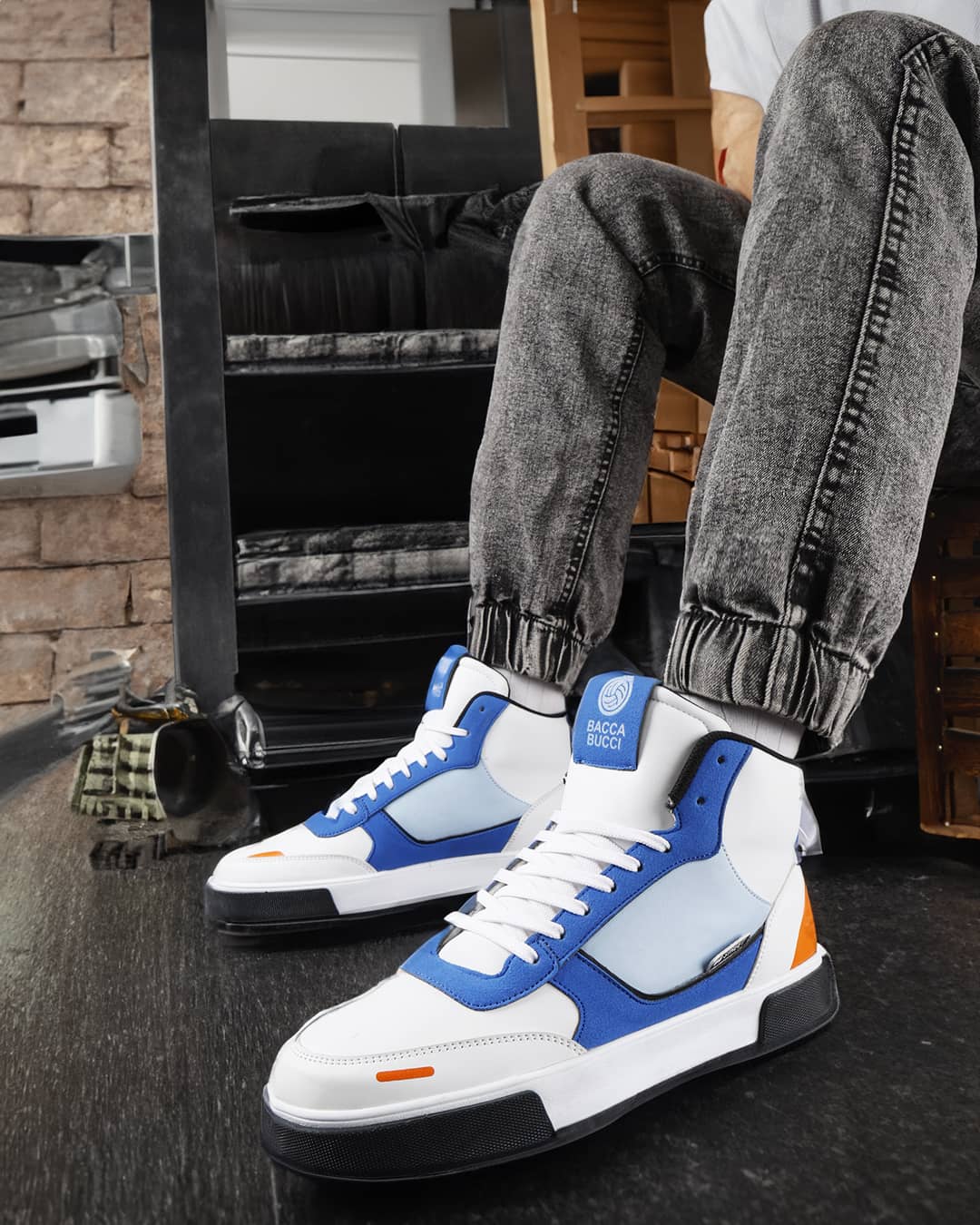 Bacca Bucci High-top SKYLINE SOARER Men's Sneakers - Gen Z Style Elevation - Image 2