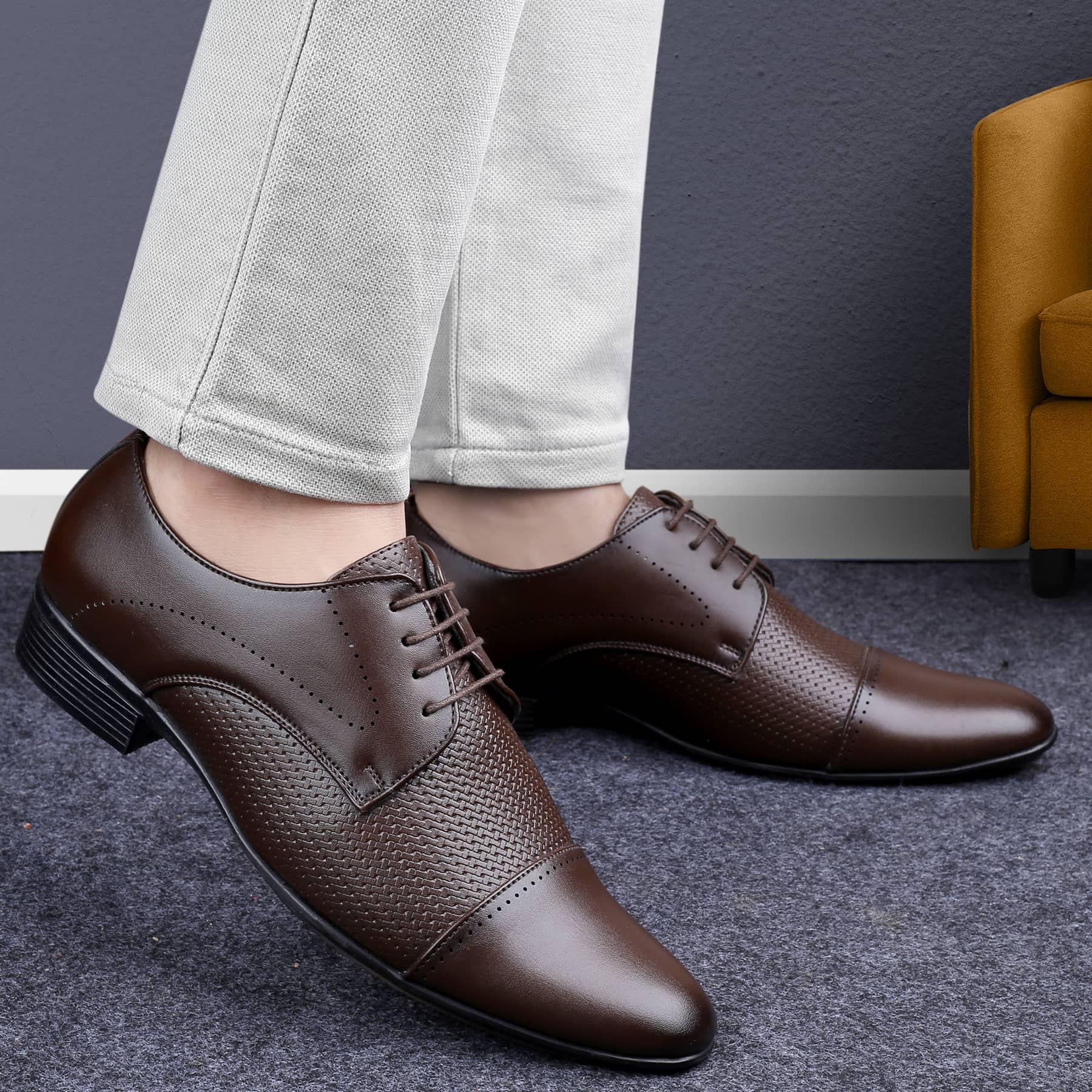 Bacca Bucci HOMER Formal Shoes with Superior Comfort | All Day Wear Office Or Party Lace-up Shoes - Image 3