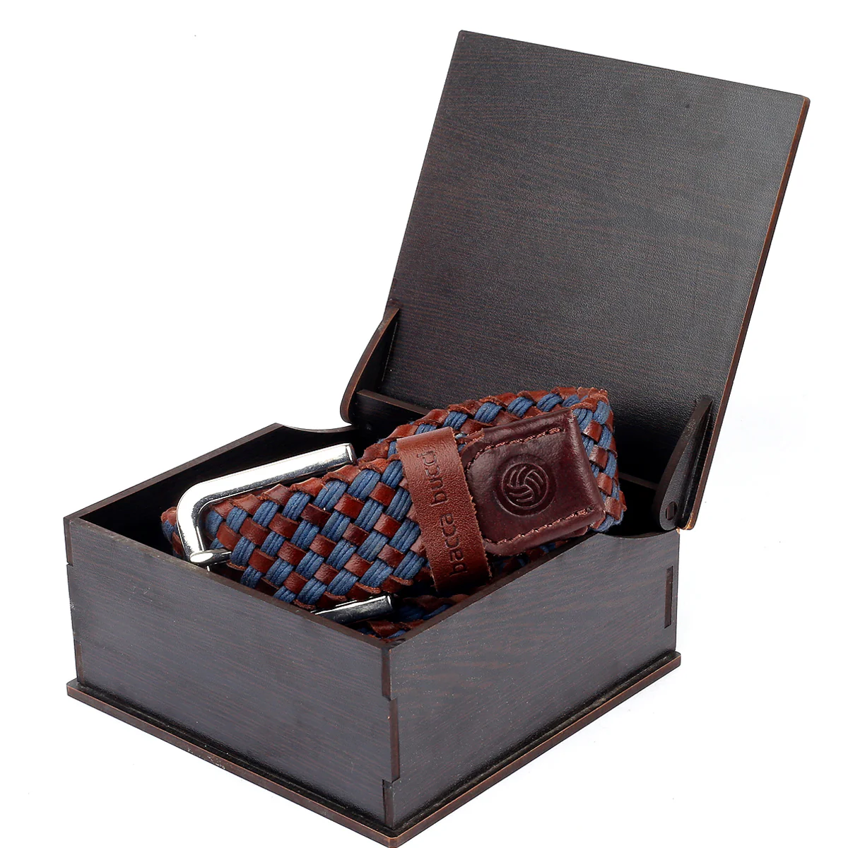 Bacca Bucci Italian Woven leather and Cotton Elastic braided belt for men with Alloy buckle - Image 8