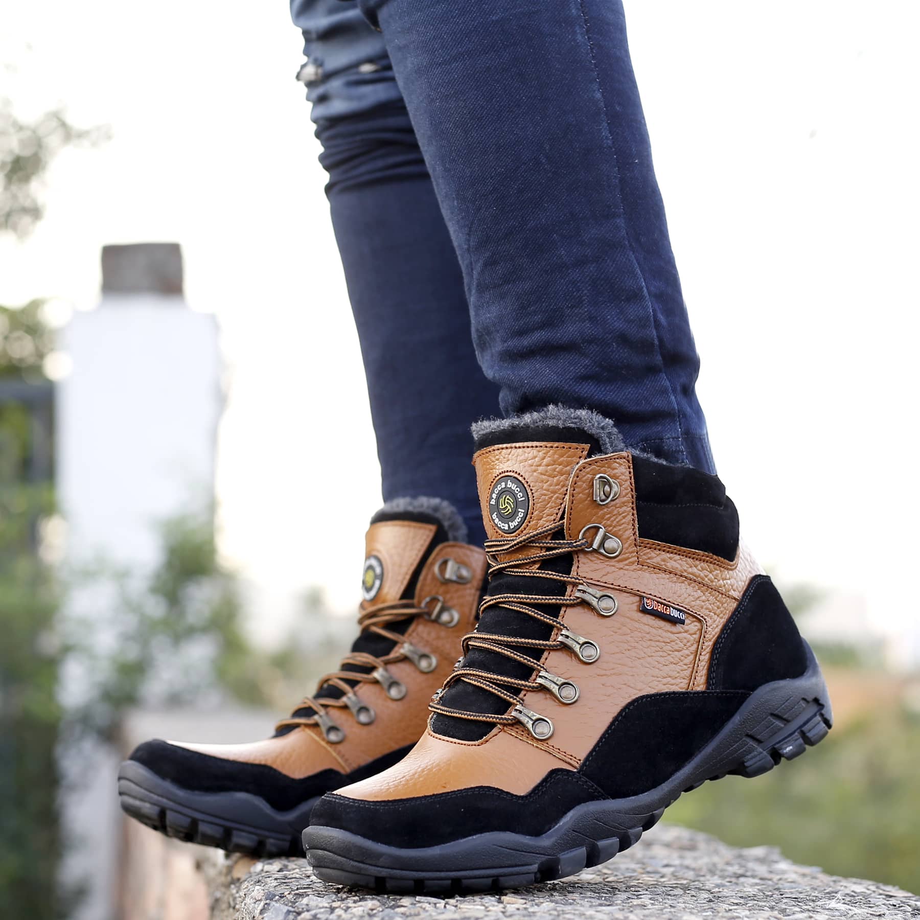 Bacca Bucci Genuine leather Grain Boots with Fur - Image 3