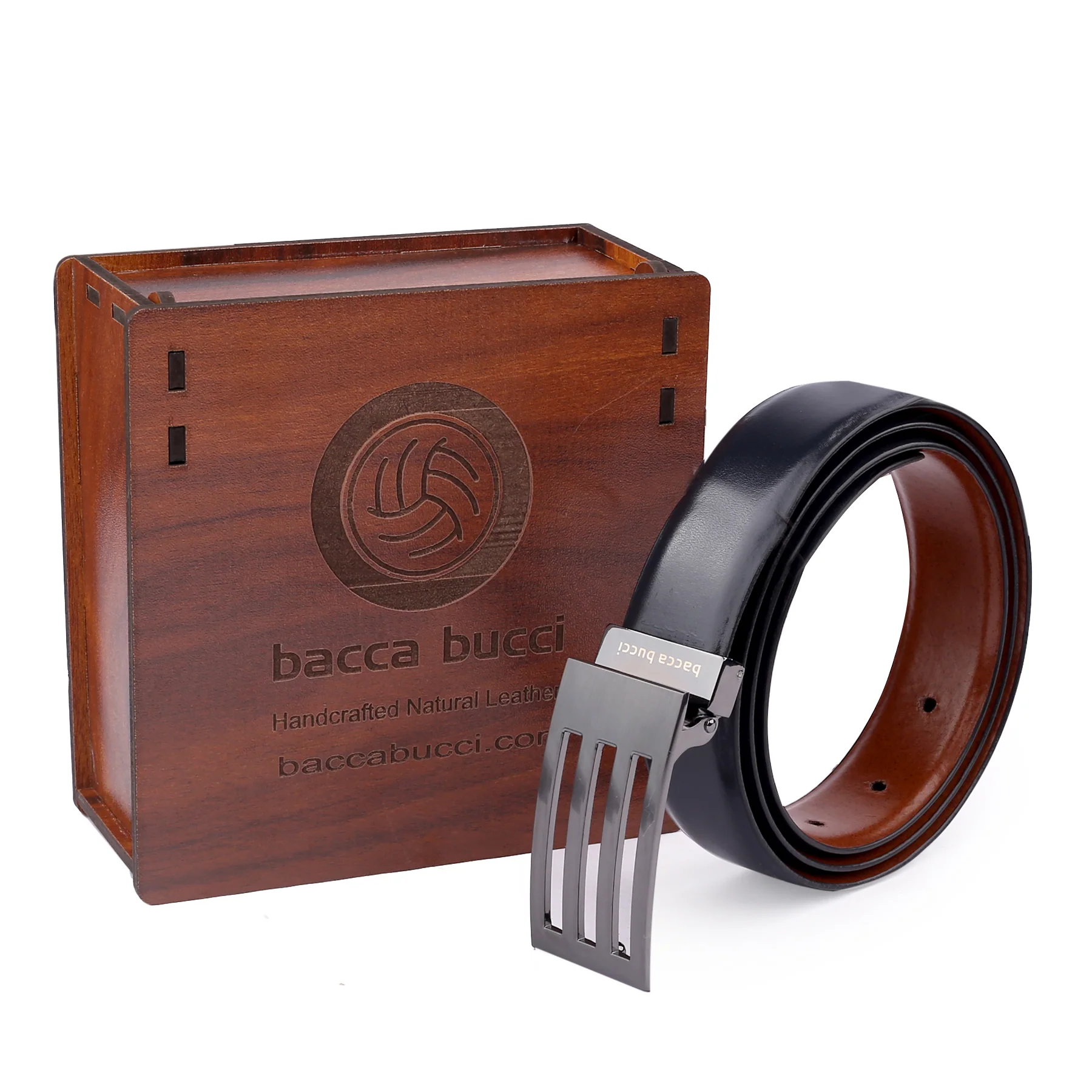 Bacca Bucci Reversible Dress belt with Genuine leather black & brown - Image 5