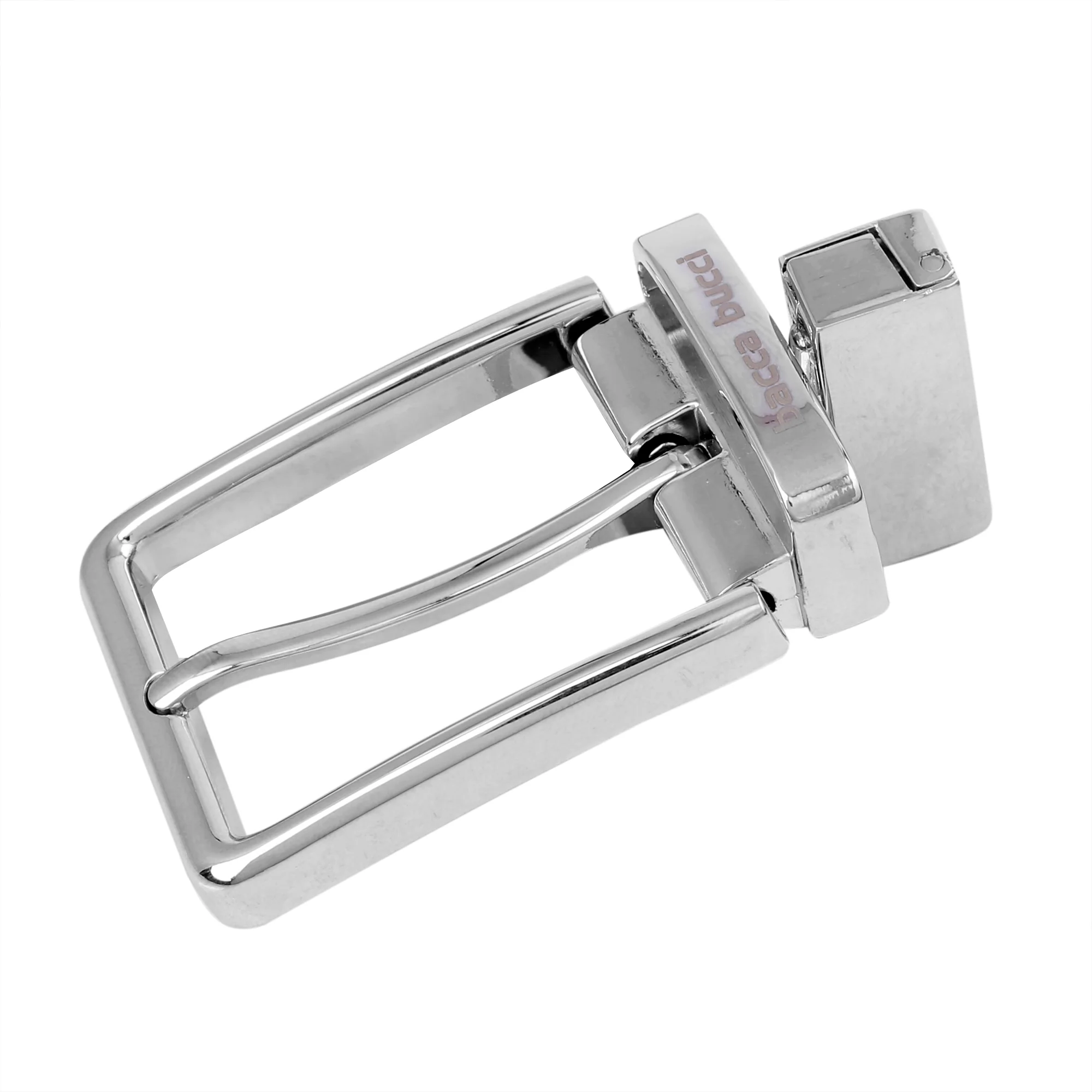 Bacca Bucci Men's 35 MM Nickle-Free Reversible Clamp Belt Buckle with Branding - Image 6