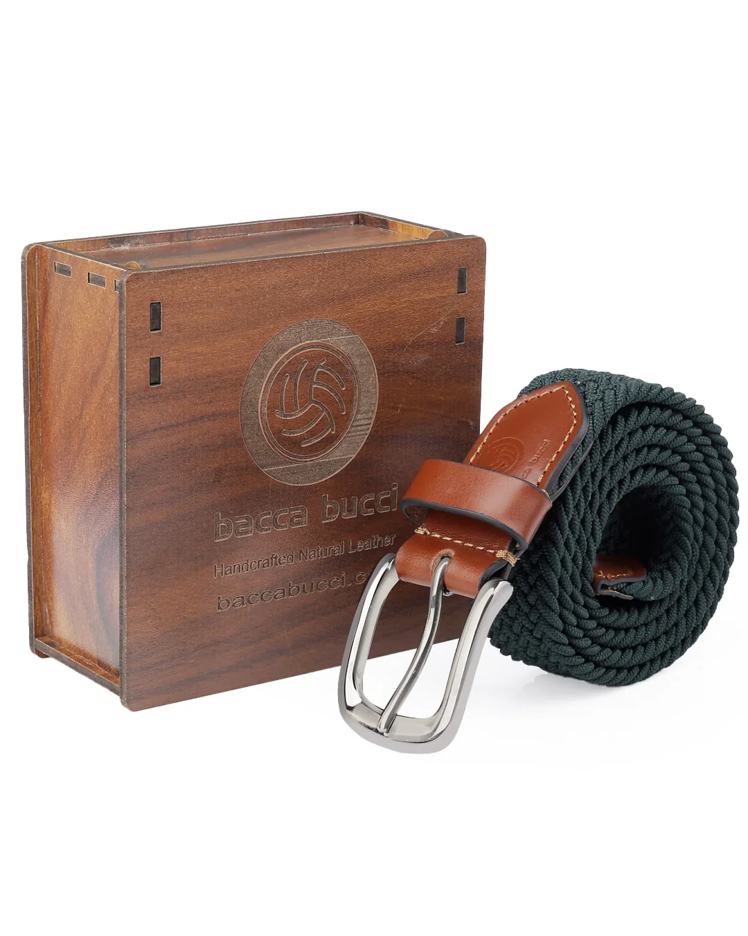 Bacca Bucci Men's Premium Elastic Braided Stretch Belt—Perfect for Golf, Casual, and Everyday Wear - Image 24