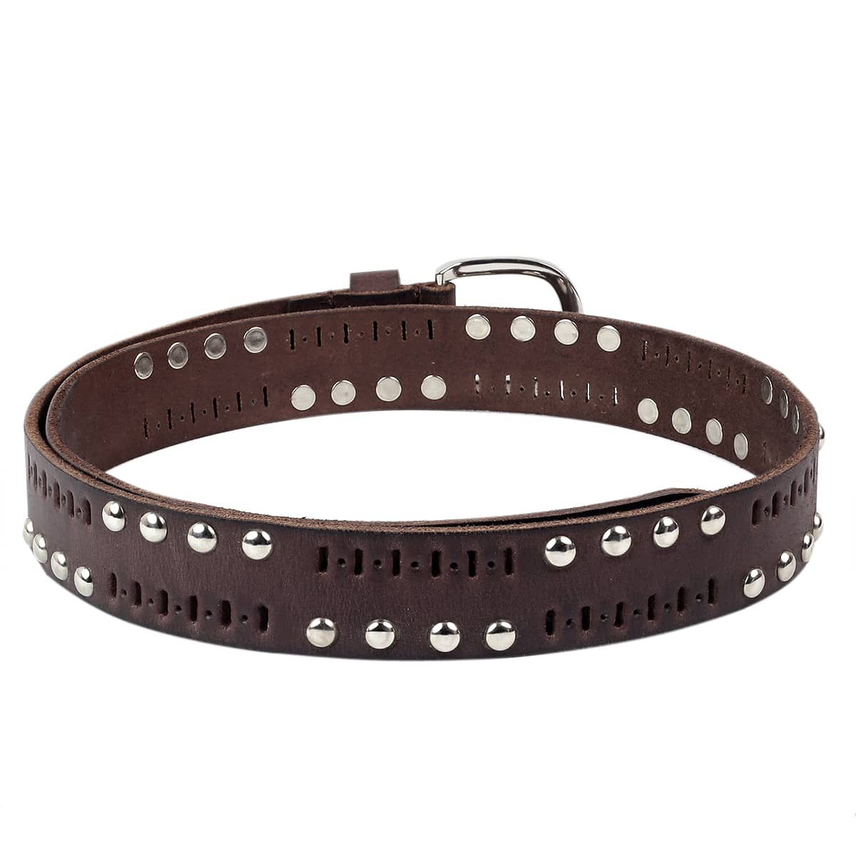 Bacca Bucci Men's Stylish Studded Casual Leather Rivets Belt with Nickle Free Buckle - Image 4