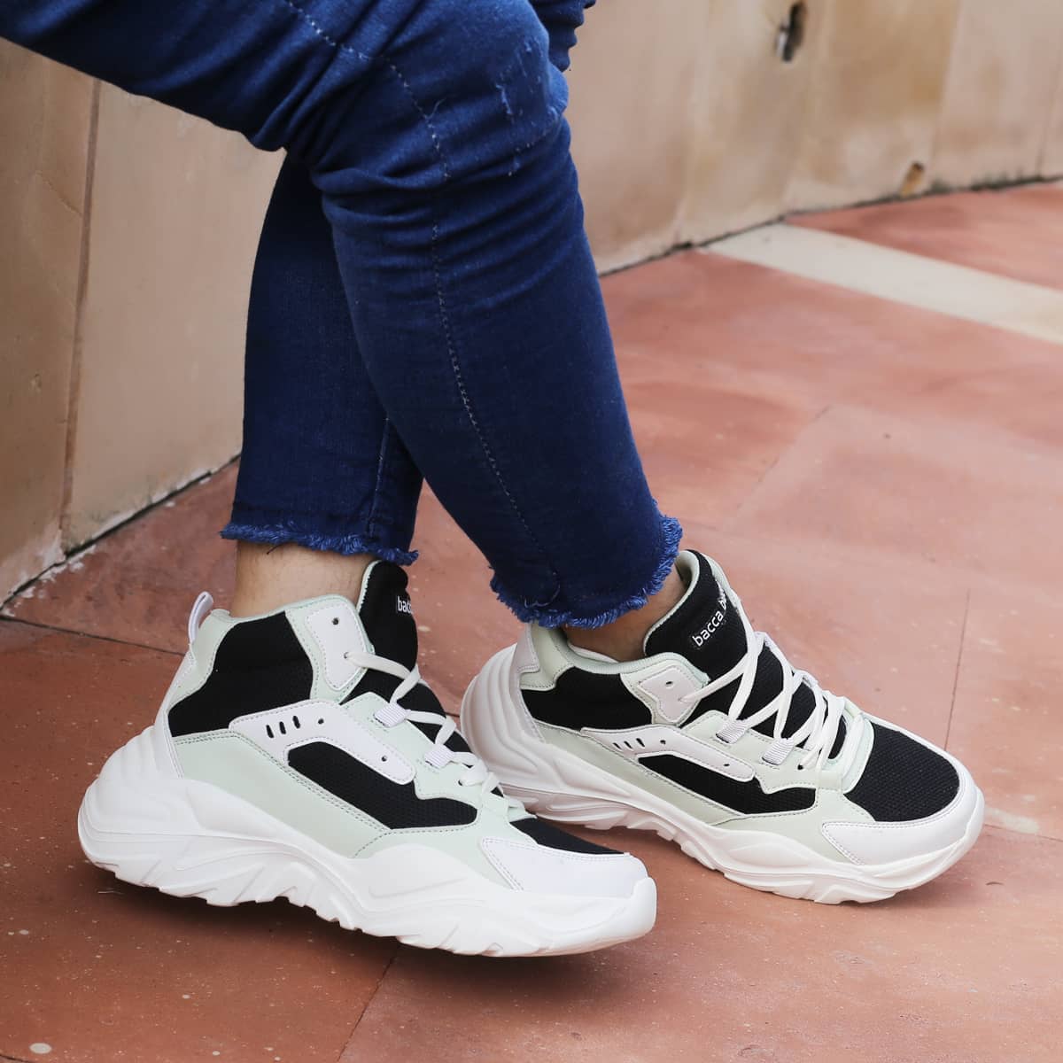 Bacca Bucci NYRA Mid-top Platform Fashion Sneakers For Women | StreetWear Chunky Sneakers - Image 10
