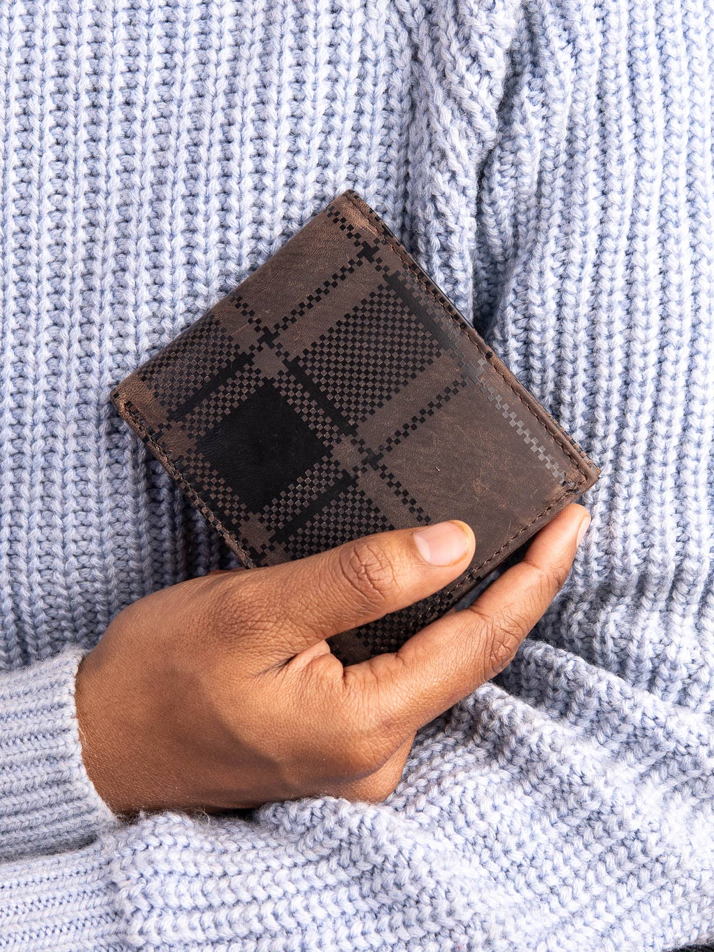 Bacca Bucci "Plaid Rebel" Genuine Leather Bifold Wallet for Teens & Gen Z - Image 3