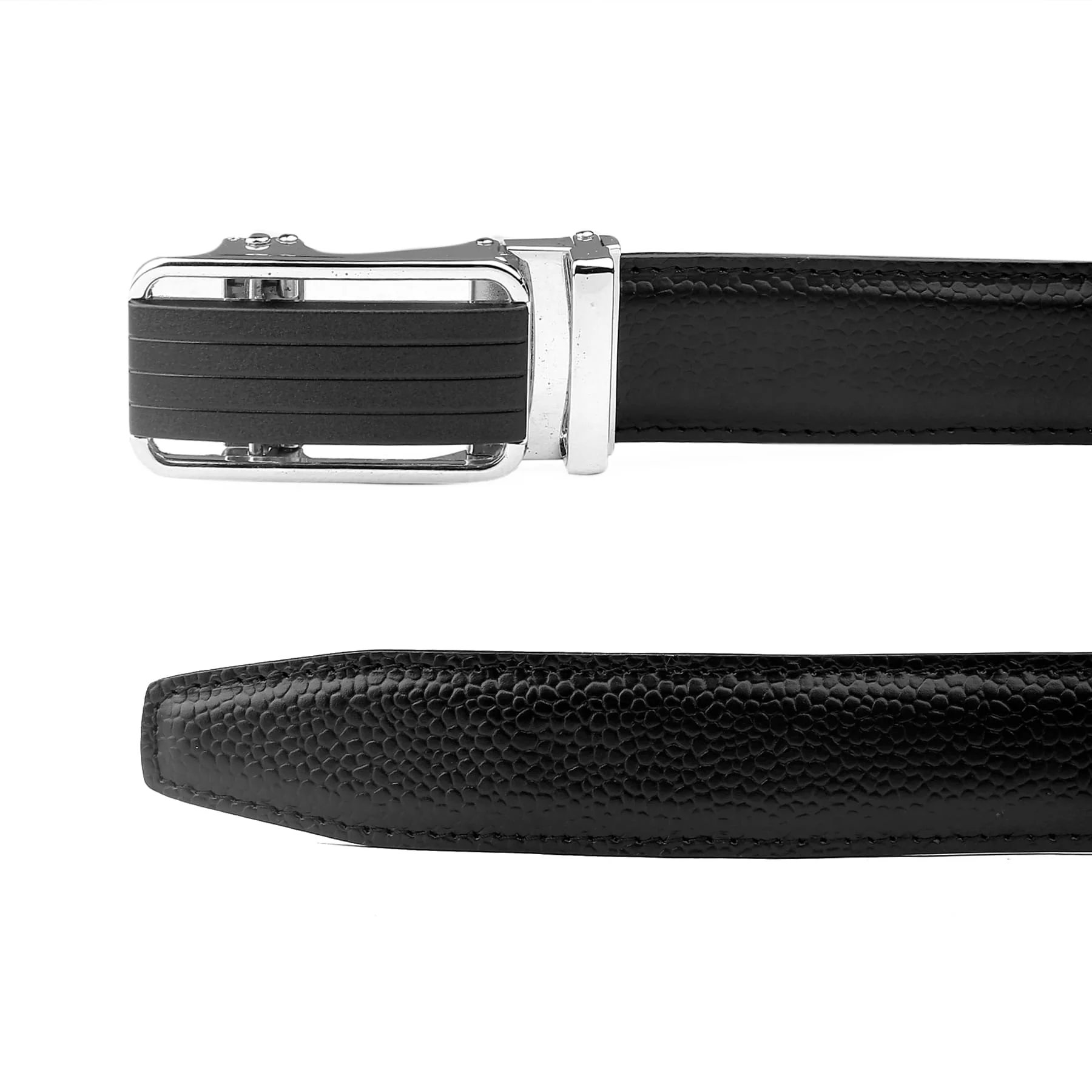Bacca Bucci Premium Genuine Leather Formal Dress Belts with an Auto Lock Buckle - Image 4