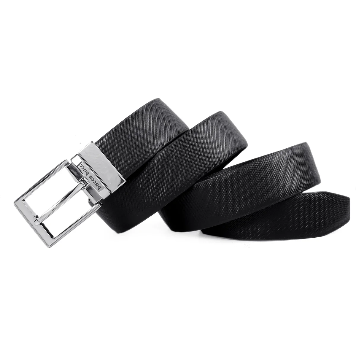 Bacca Bucci® Men's Automatic Reversible Classic Dress belt Italian Top Grain Genuine Leather with Auto rotating Buckle- Black & Brown - Image 3
