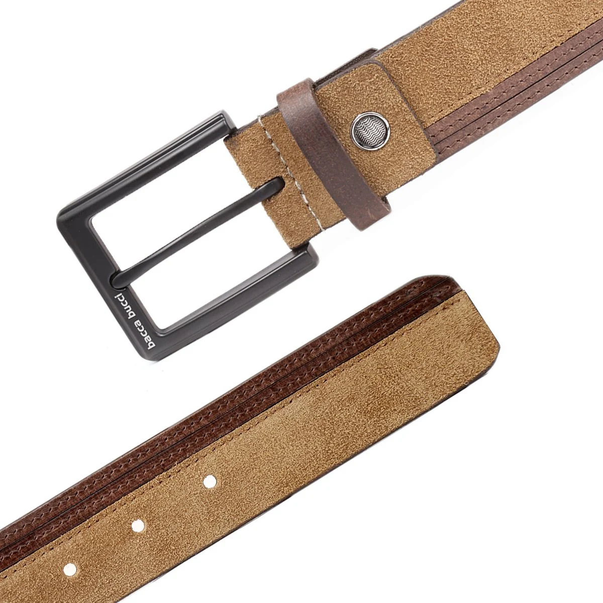 Bacca Bucci dress Belt full Leather & Suede Belt with nickle free Buckle - Image 5