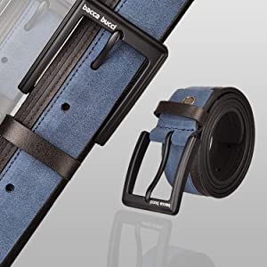 Bacca Bucci dress Belt full Leather & Suede Belt with nickle free Buckle - Image 4