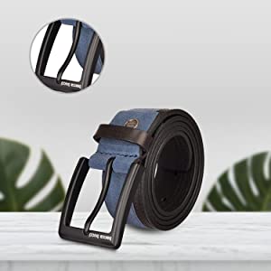 Bacca Bucci dress Belt full Leather & Suede Belt with nickle free Buckle - Image 6