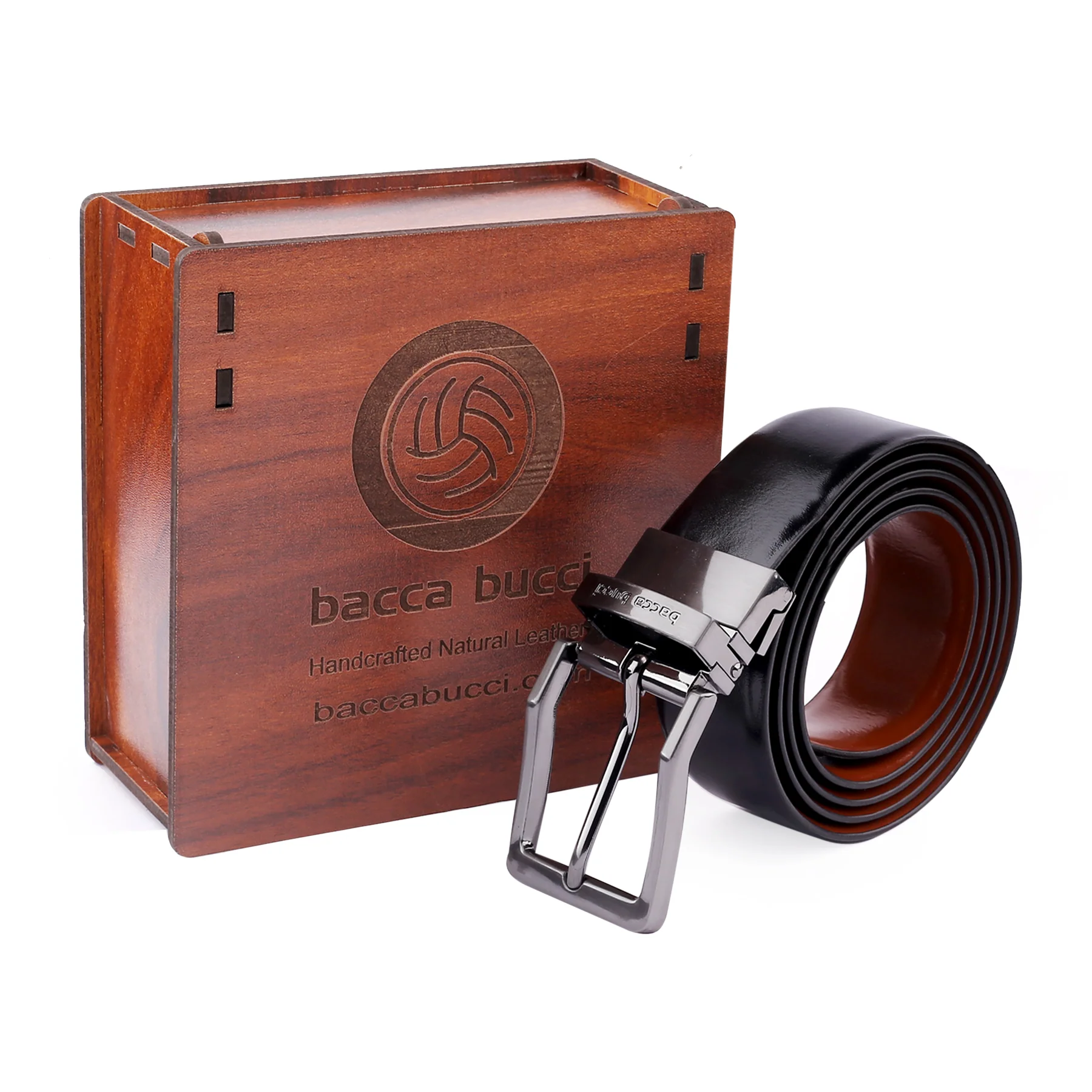 Bacca Bucci Auto reversible dress belt with Genuine Leather - Image 6