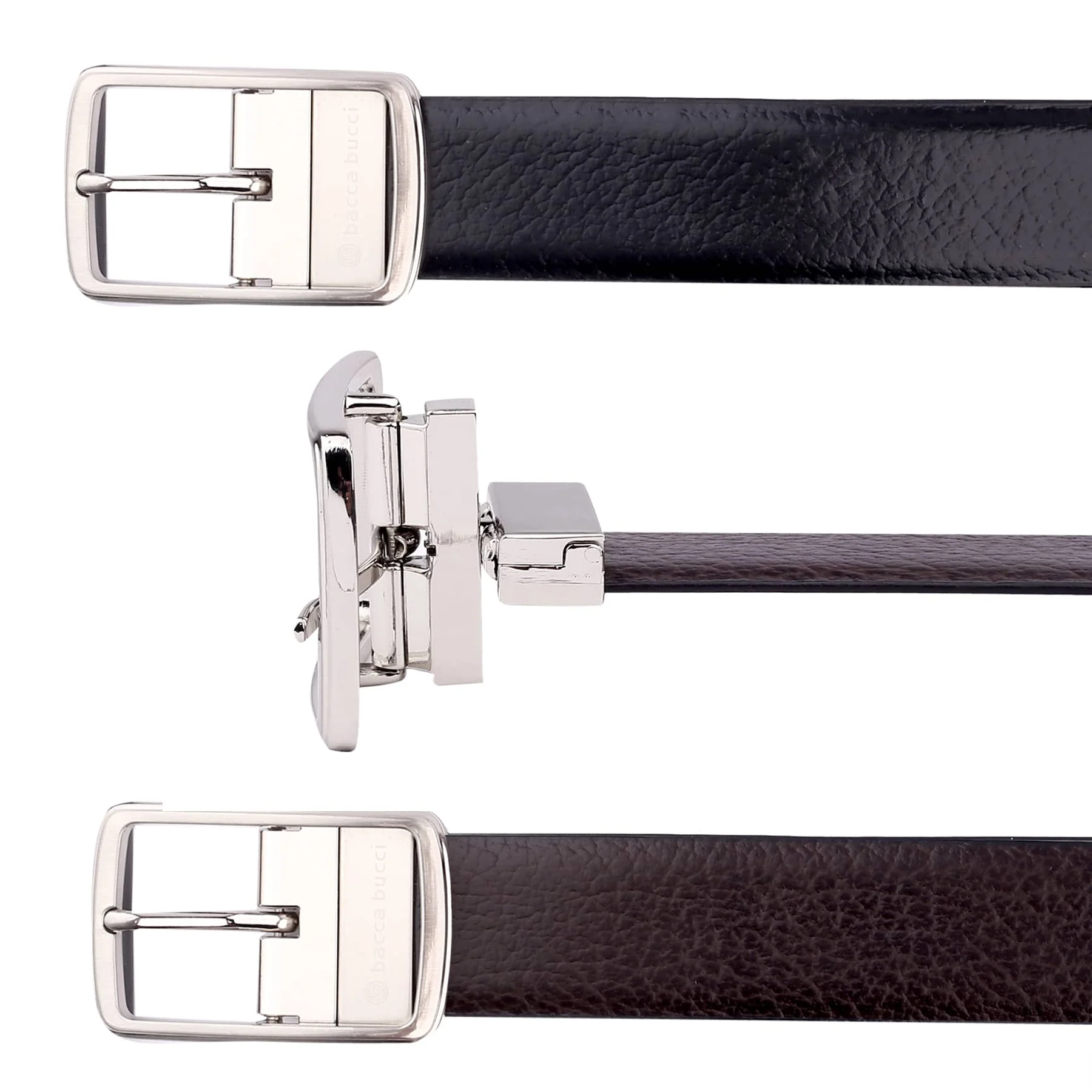 Bacca Bucci Auto reversible dress belt with Genuine Leather - Image 4
