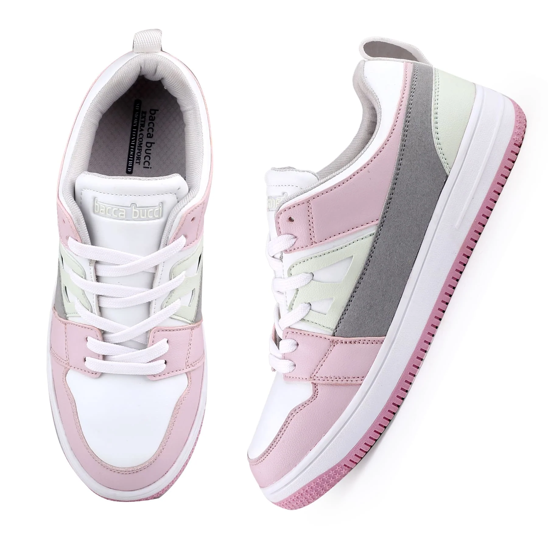 Bacca Bucci SERENITY Low Top Flat Sole Fashion Women's Sneakers - Image 6