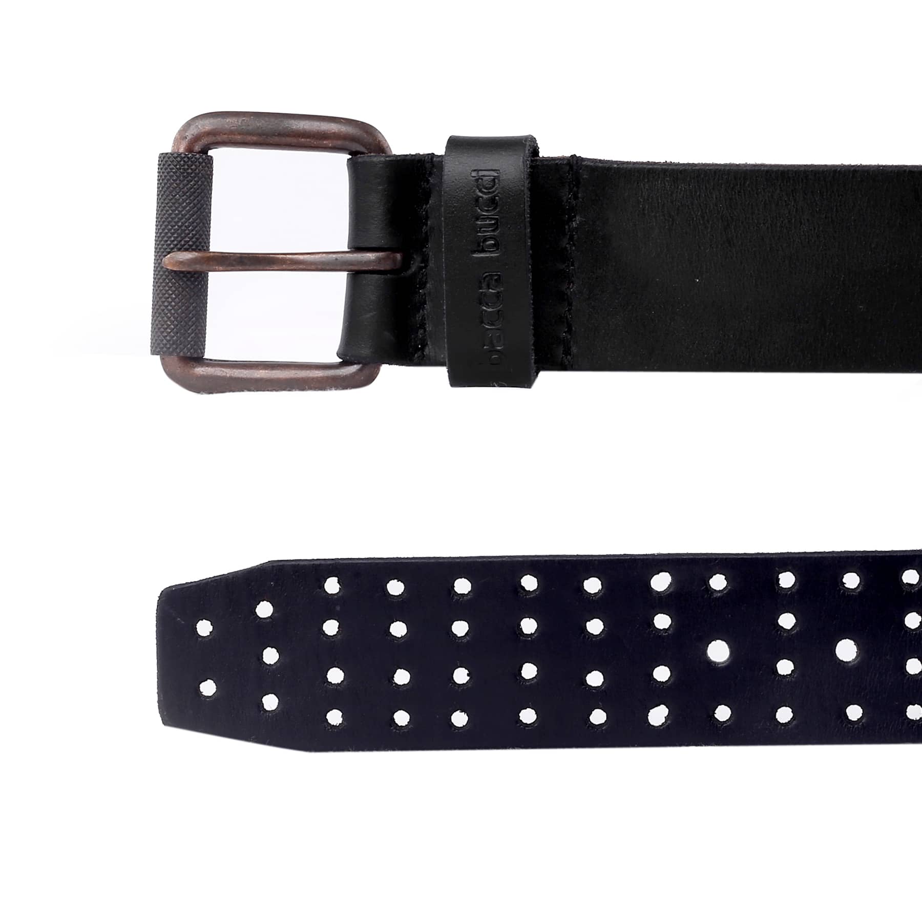 Bacca Bucci Single Roller Vintage One-Piece 100% Full Leather Jeans Belt for men - Image 6
