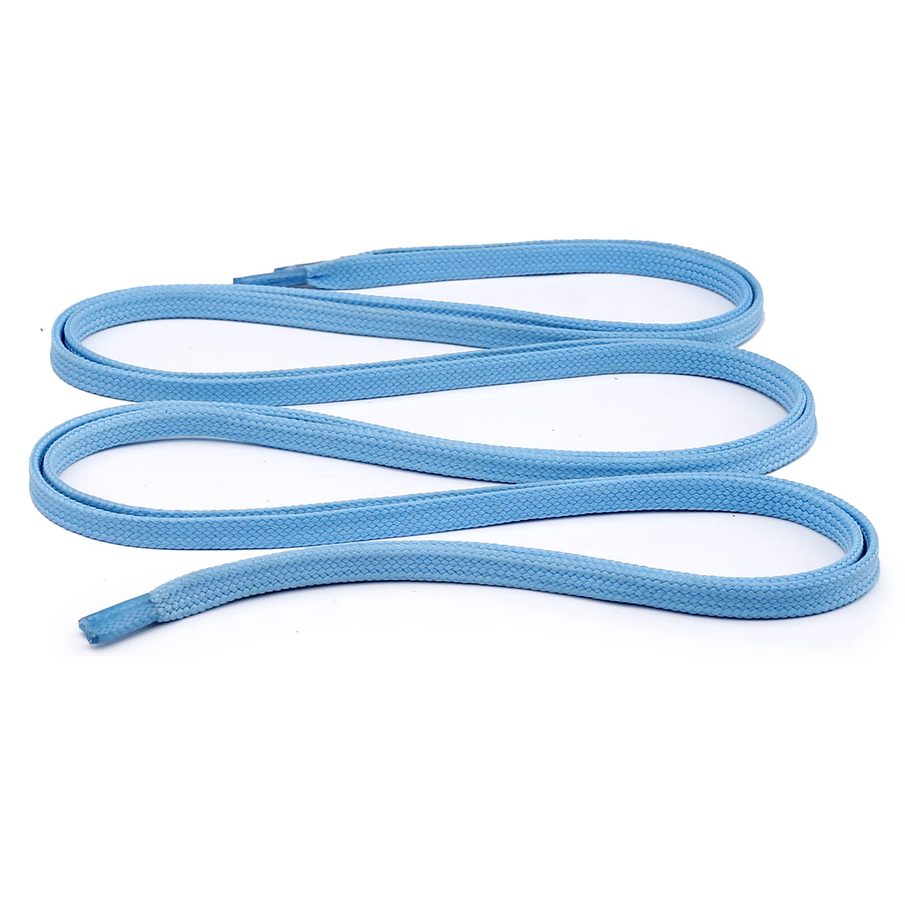 Bacca Bucci Sneaker Shoe Laces | Flat | Black-Sky Blue - Image 2