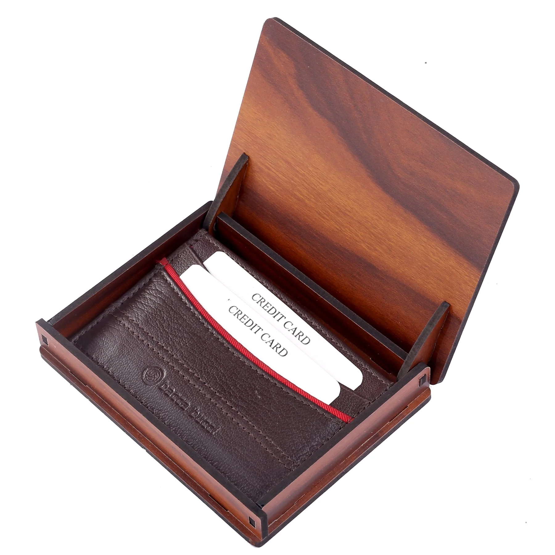 Bacca Bucci Unisex Genuine Leather Credit Card Holder Wallet - Image 3
