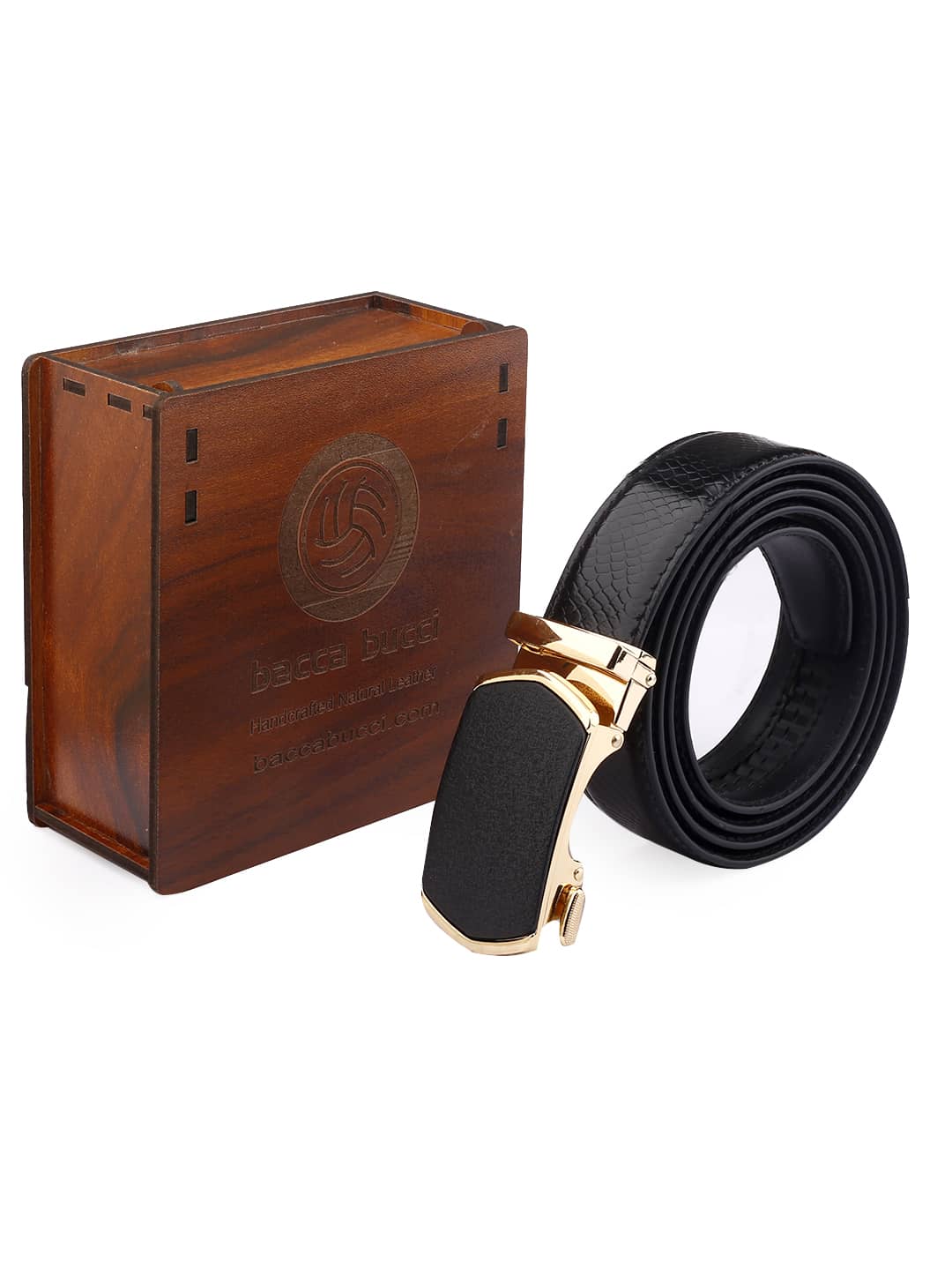 Bacca Bucci Virtuoso - 35mm Genuine Leather Men's Belt with Auto-Lock Imported Buckle - Image 6