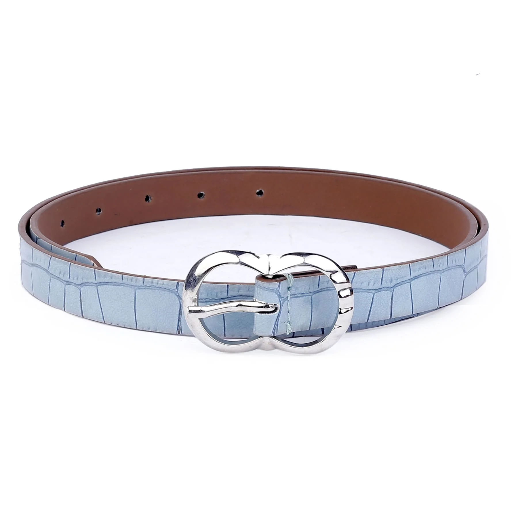Bacca Bucci Women Leather Belts with Imported Nickle Free Buckle | Width : 20 MM | Croco Luster Belt - Image 11