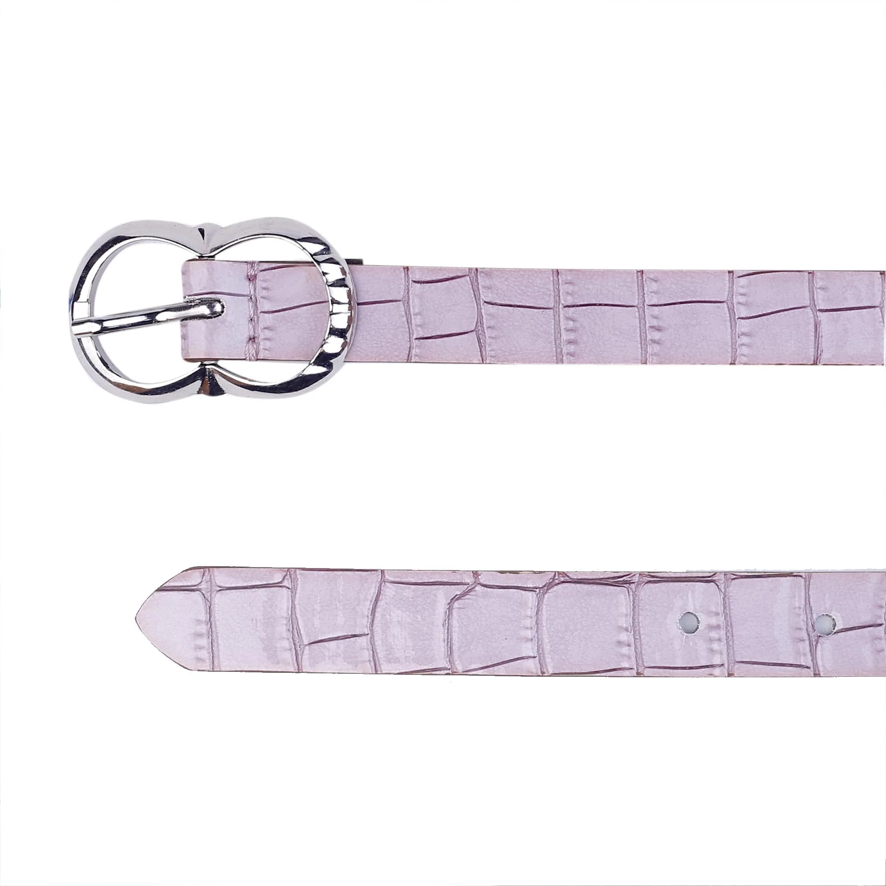 Bacca Bucci Women Leather Belts with Imported Nickle Free Buckle | Width : 20 MM | Croco Luster Belt - Image 16