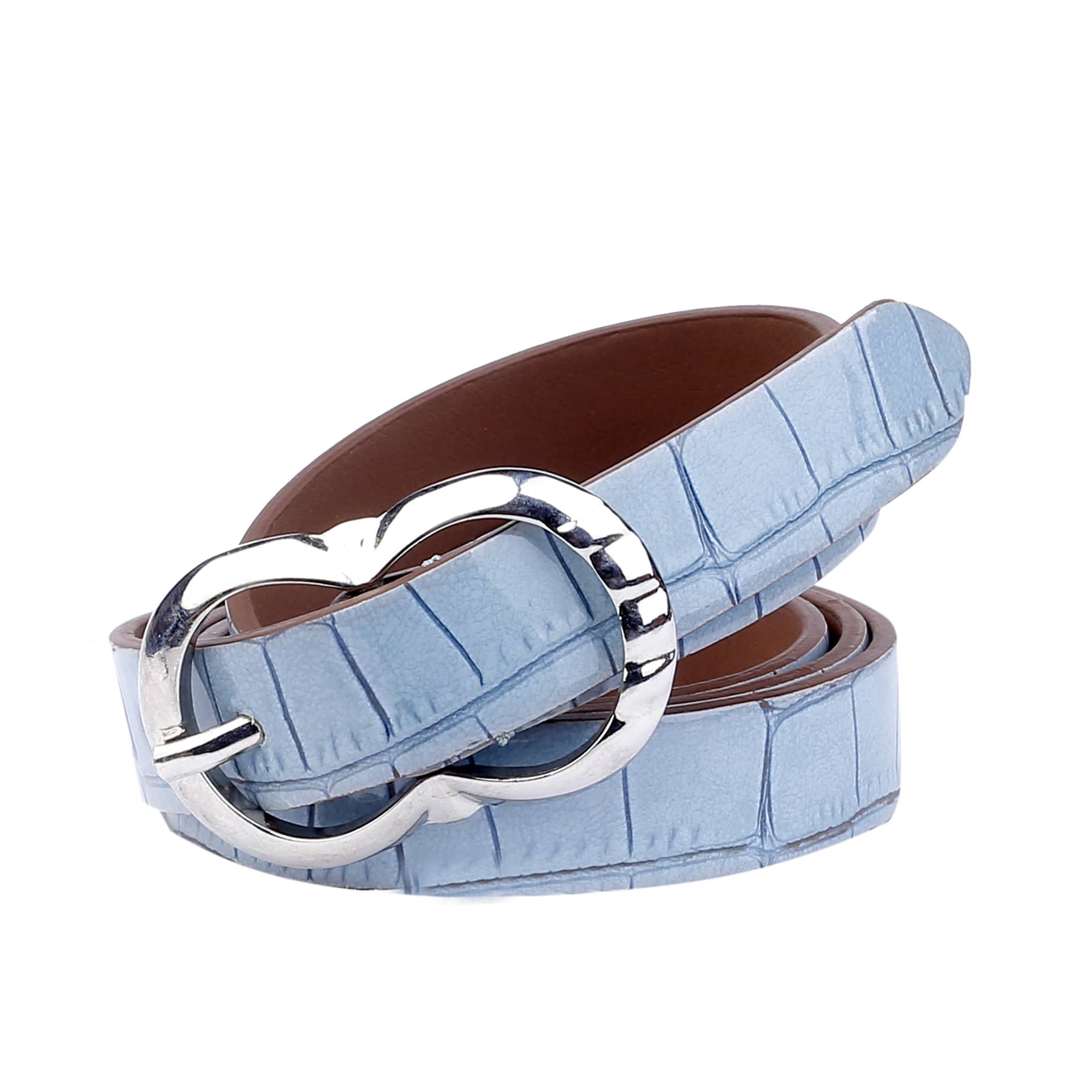 Bacca Bucci Women Leather Belts with Imported Nickle Free Buckle | Width : 20 MM | Croco Luster Belt - Image 7