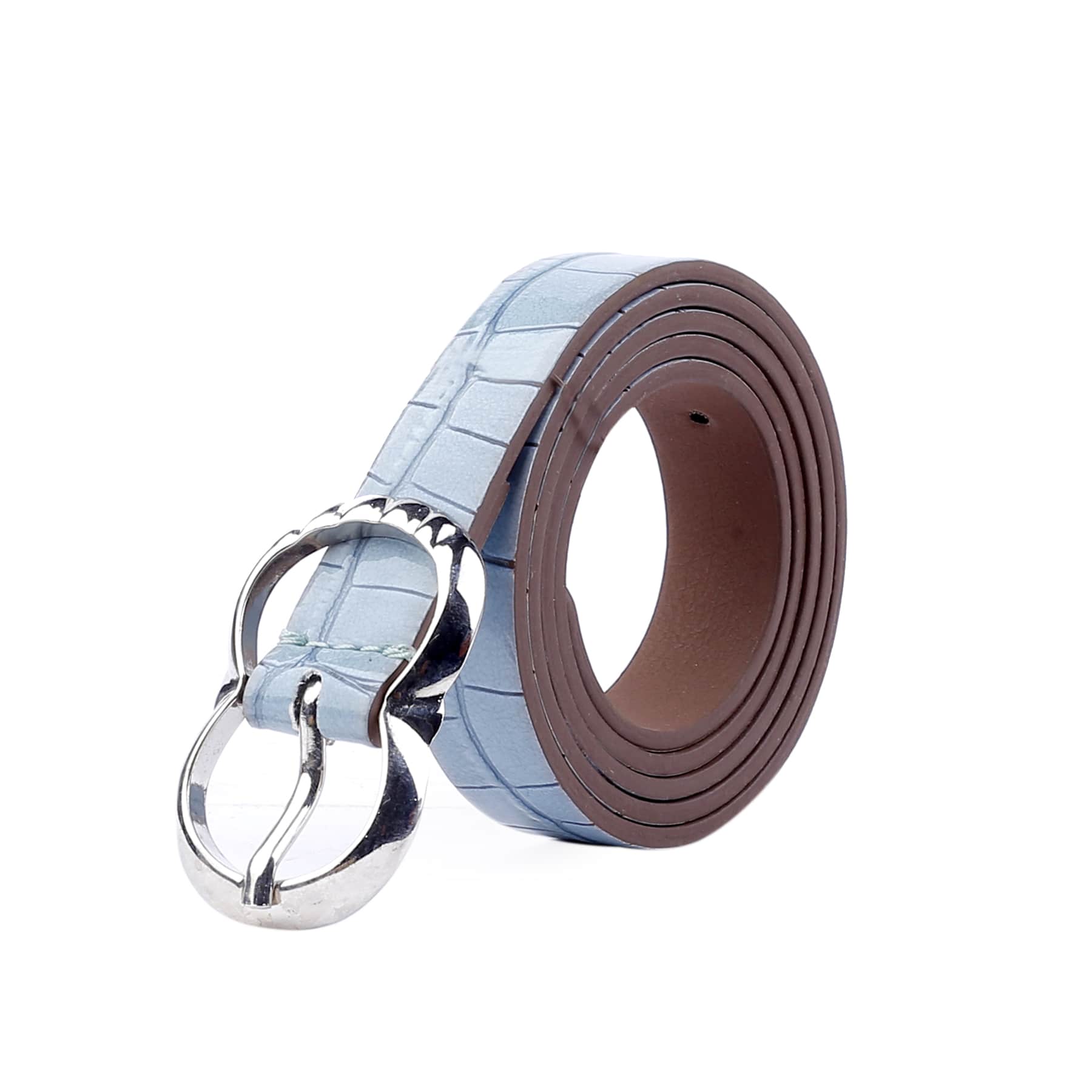 Bacca Bucci Women Leather Belts with Imported Nickle Free Buckle | Width : 20 MM | Croco Luster Belt - Image 8
