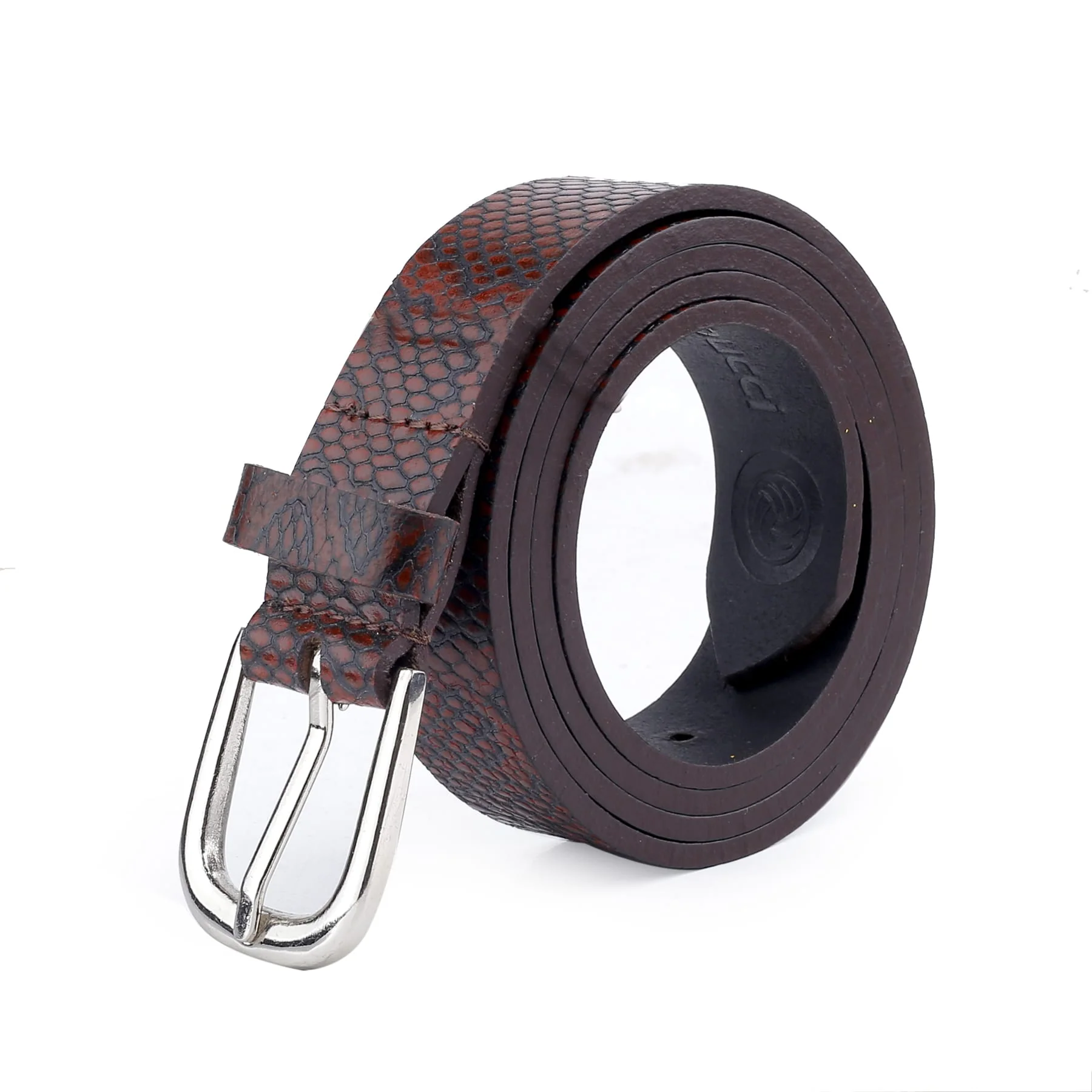 Bacca Bucci Women Genuine Leather Belts with Imported Nickle Free Buckle | Width : 28 MM | Two tone Finish Belt - Image 10