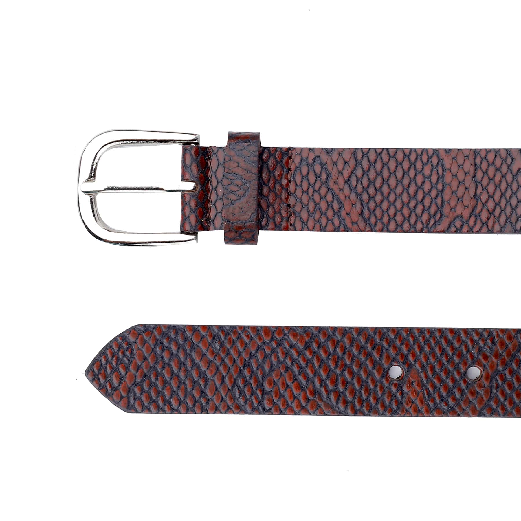 Bacca Bucci Women Genuine Leather Belts with Imported Nickle Free Buckle | Width : 28 MM | Two tone Finish Belt - Image 12
