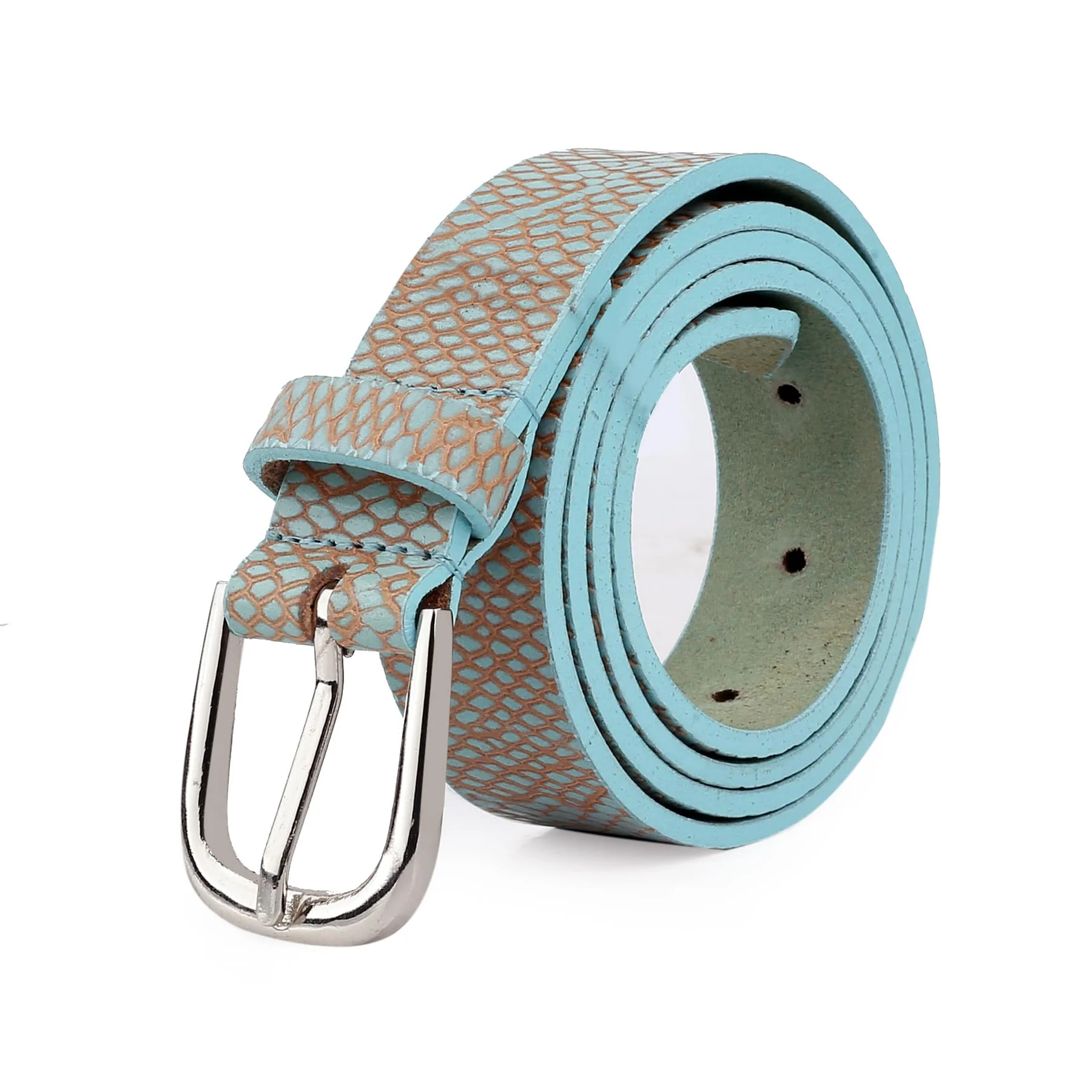 Bacca Bucci Women Genuine Leather Belts with Imported Nickle Free Buckle | Width : 28 MM | Two tone Finish Belt - Image 3
