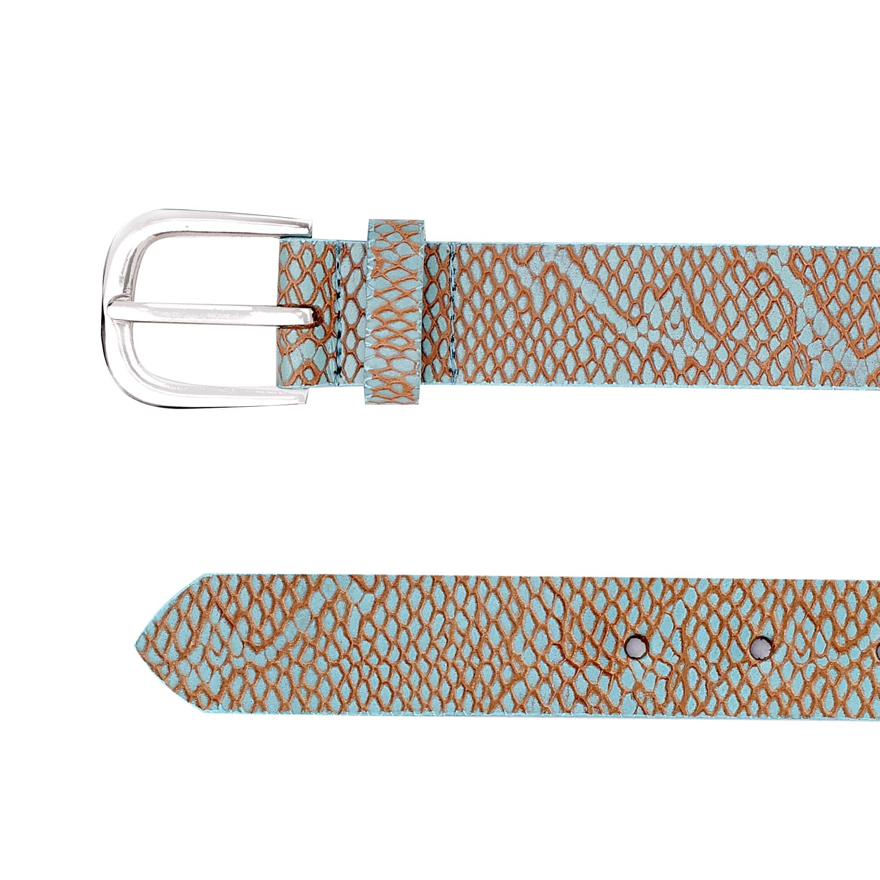 Bacca Bucci Women Genuine Leather Belts with Imported Nickle Free Buckle | Width : 28 MM | Two tone Finish Belt - Image 6