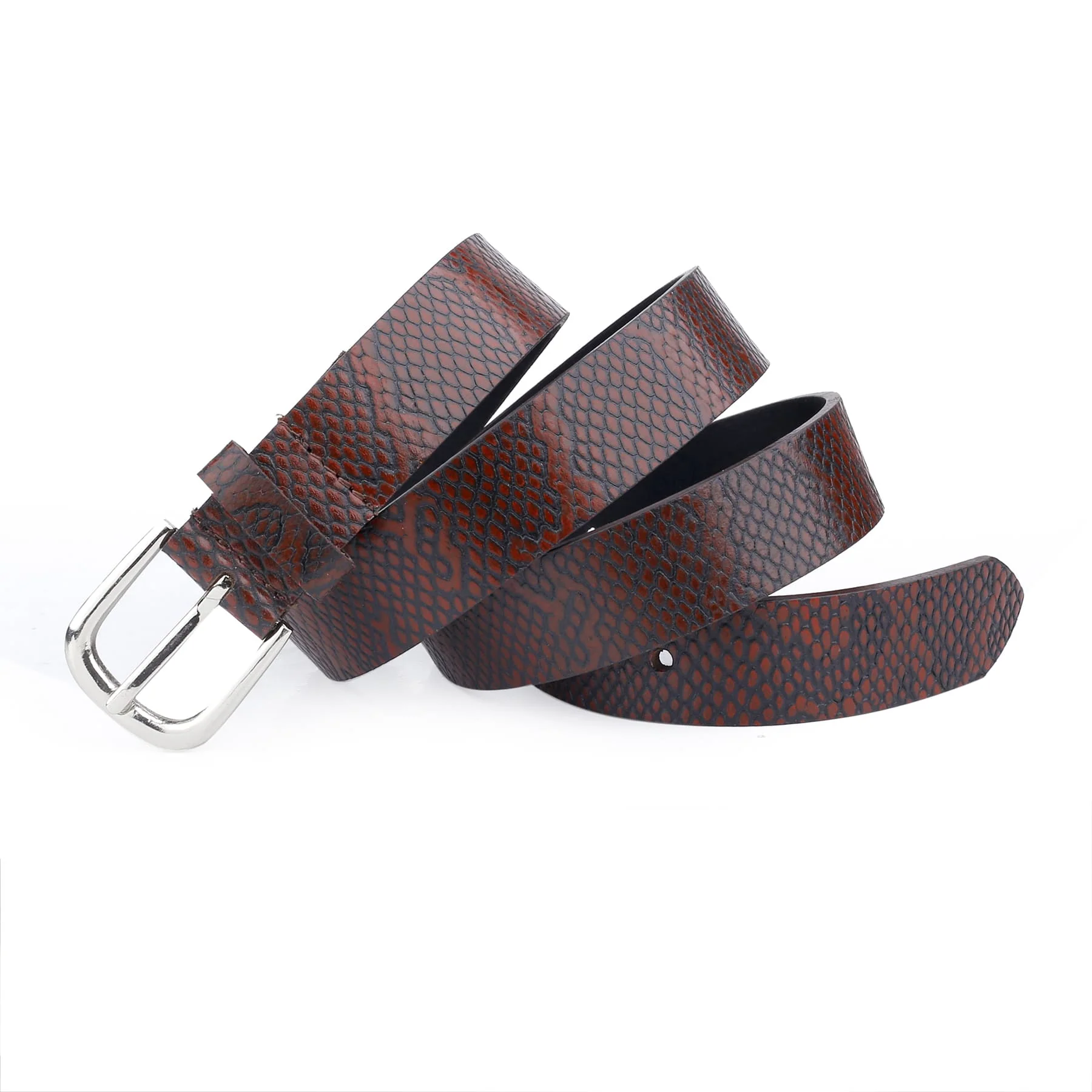 Bacca Bucci Women Genuine Leather Belts with Imported Nickle Free Buckle | Width : 28 MM | Two tone Finish Belt - Image 16
