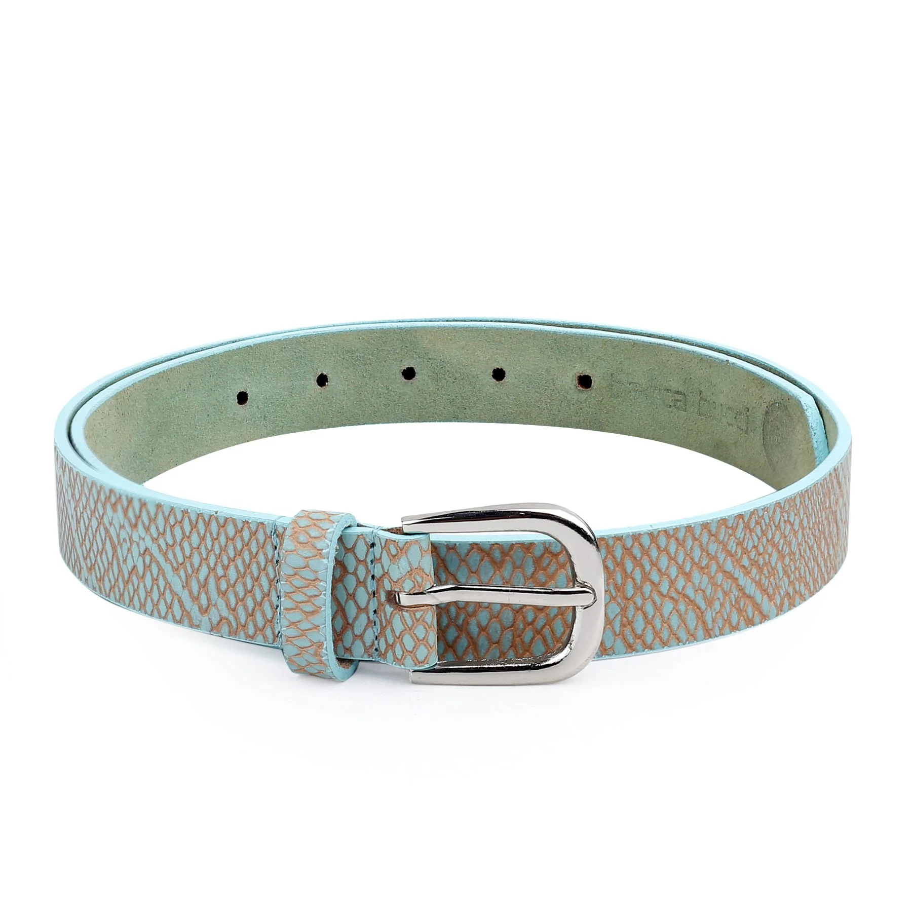 Bacca Bucci Women Genuine Leather Belts with Imported Nickle Free Buckle | Width : 28 MM | Two tone Finish Belt - Image 10