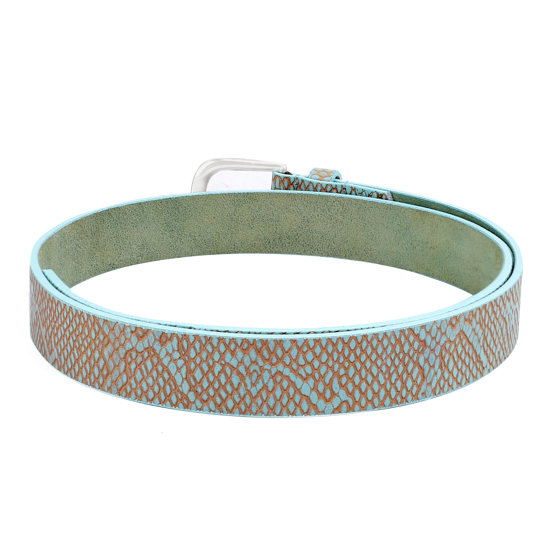 Bacca Bucci Women Genuine Leather Belts with Imported Nickle Free Buckle | Width : 28 MM | Two tone Finish Belt - Image 11