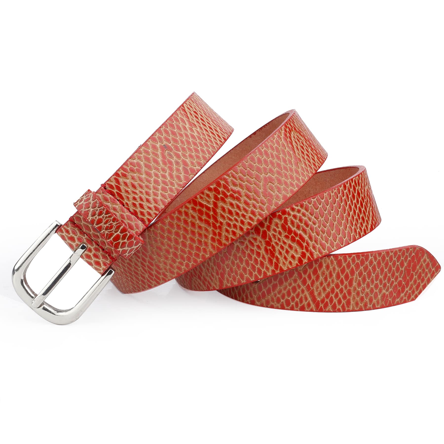 Bacca Bucci Women Genuine Leather Belts with Imported Nickle Free Buckle | Width : 28 MM | Two tone Finish Belt - Image 3