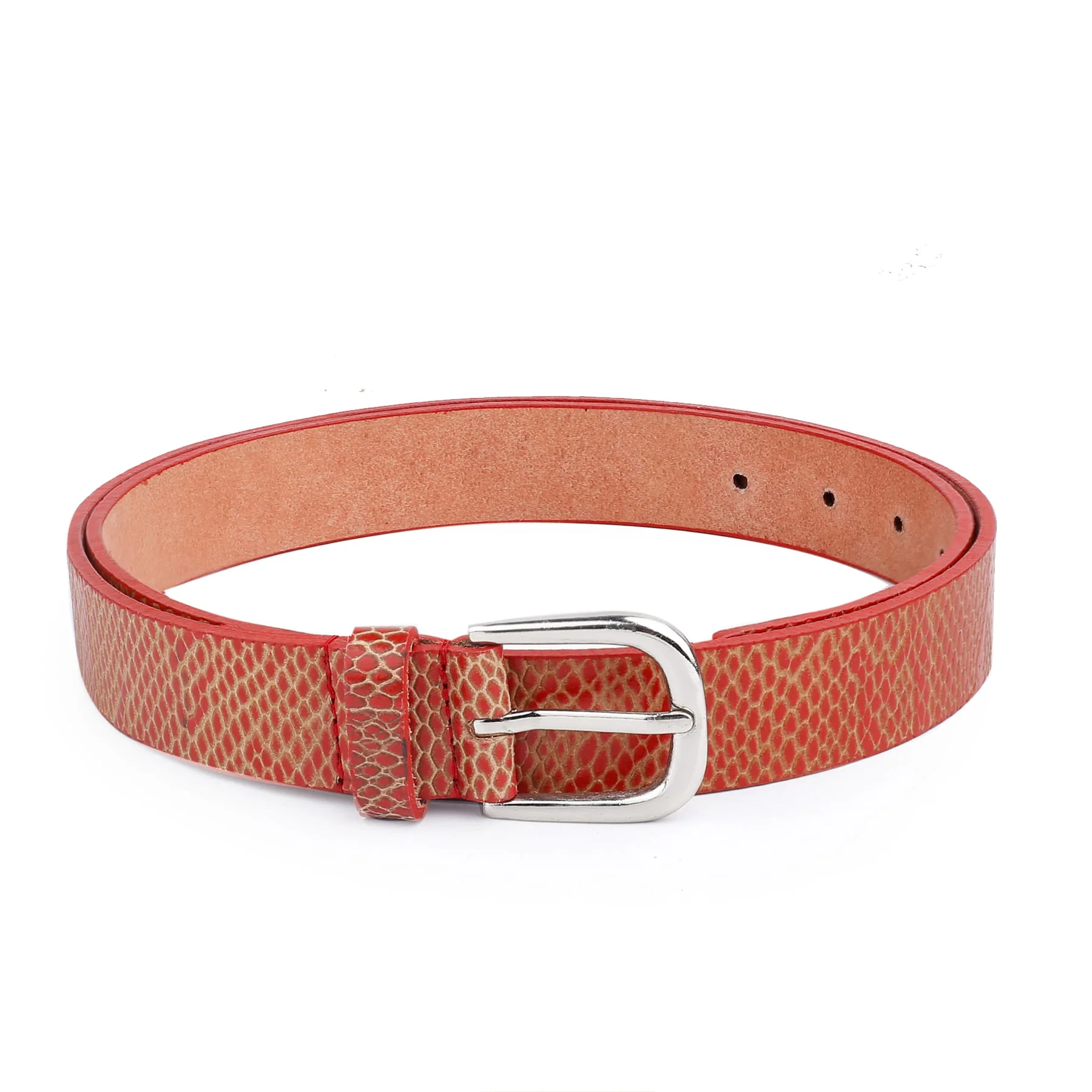 Bacca Bucci Women Genuine Leather Belts with Imported Nickle Free Buckle | Width : 28 MM | Two tone Finish Belt - Image 4